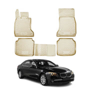 2008-2015 BMW 7 Series F02 Long Sedan Floor Mats Liners Full Set All Weather Beige