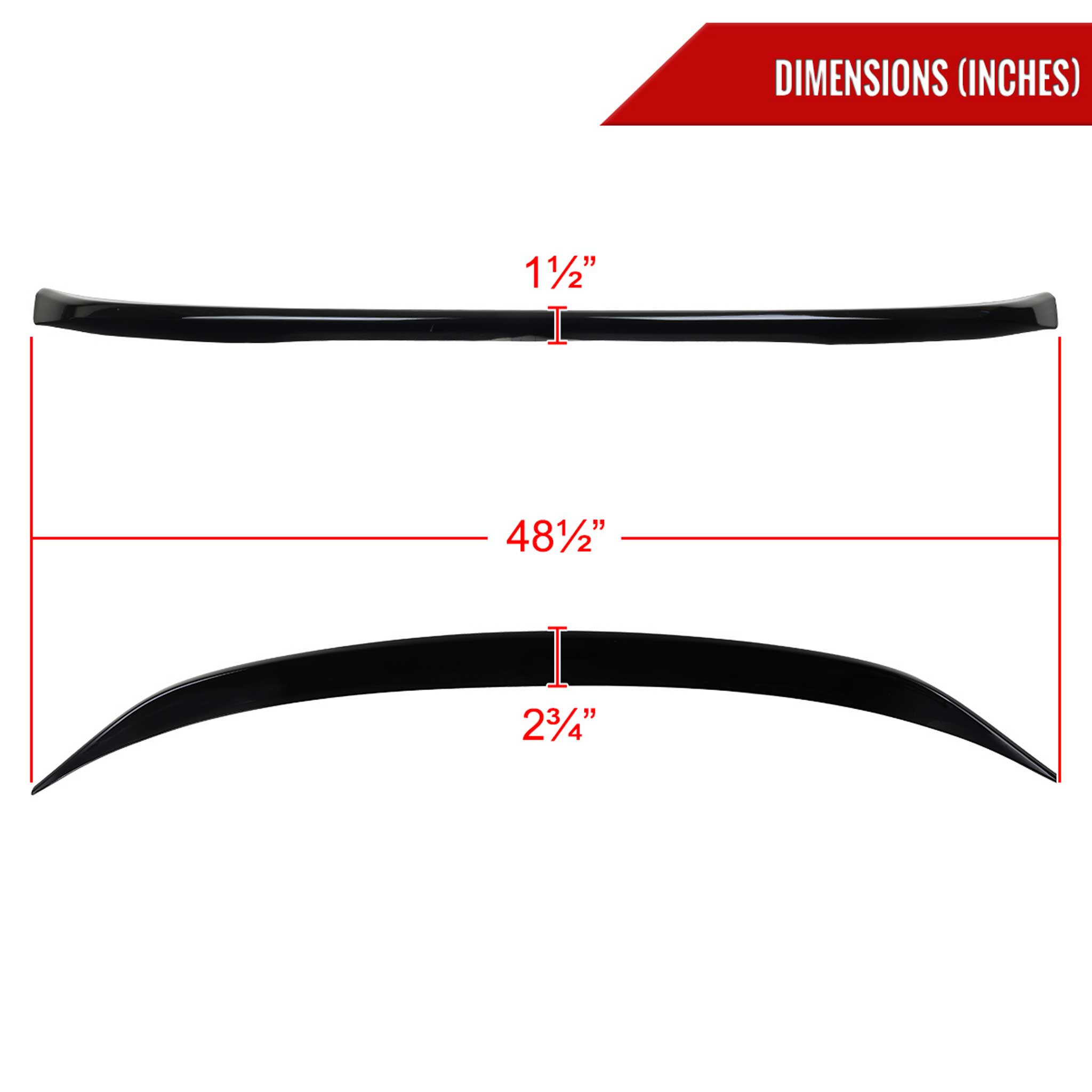 For BMW 3 Series G20 2019-2025 Trunk Lip Spoiler Glossy Black M Performance Look