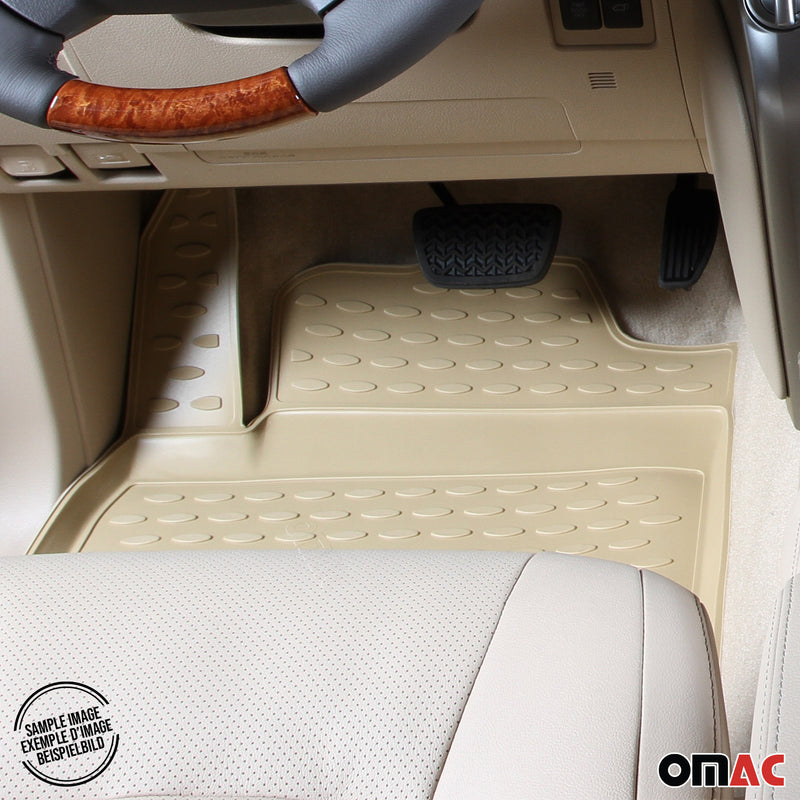 2002-2010 Audi A8 L Floor Mats Liners Full Set All Weather Beige