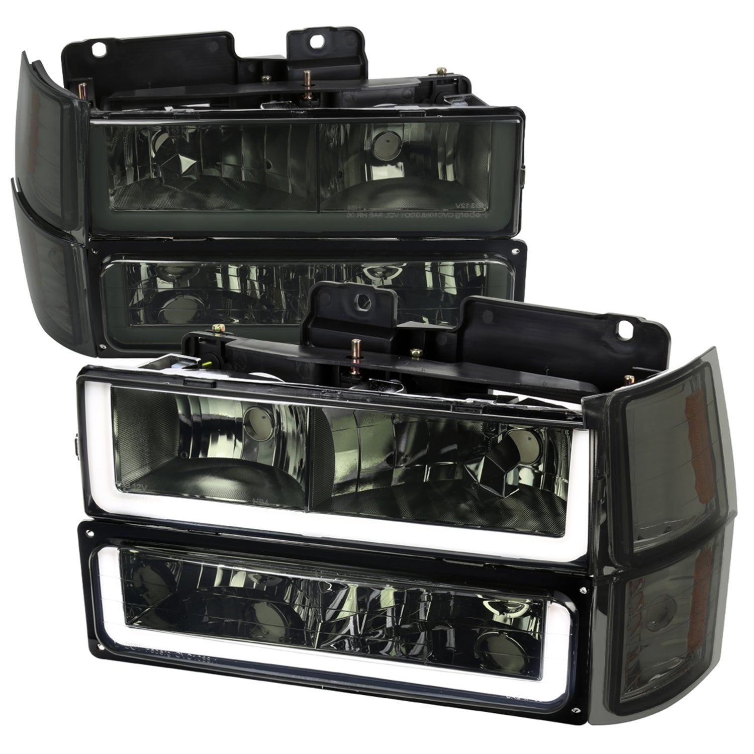 1994-1998 Chevy Silverado/Tahoe/Suburban/C10 Headlights LED Lights Smoke