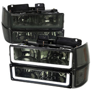 1994-1998 Chevy Silverado/Tahoe/Suburban/C10 Headlights LED Lights Smoke