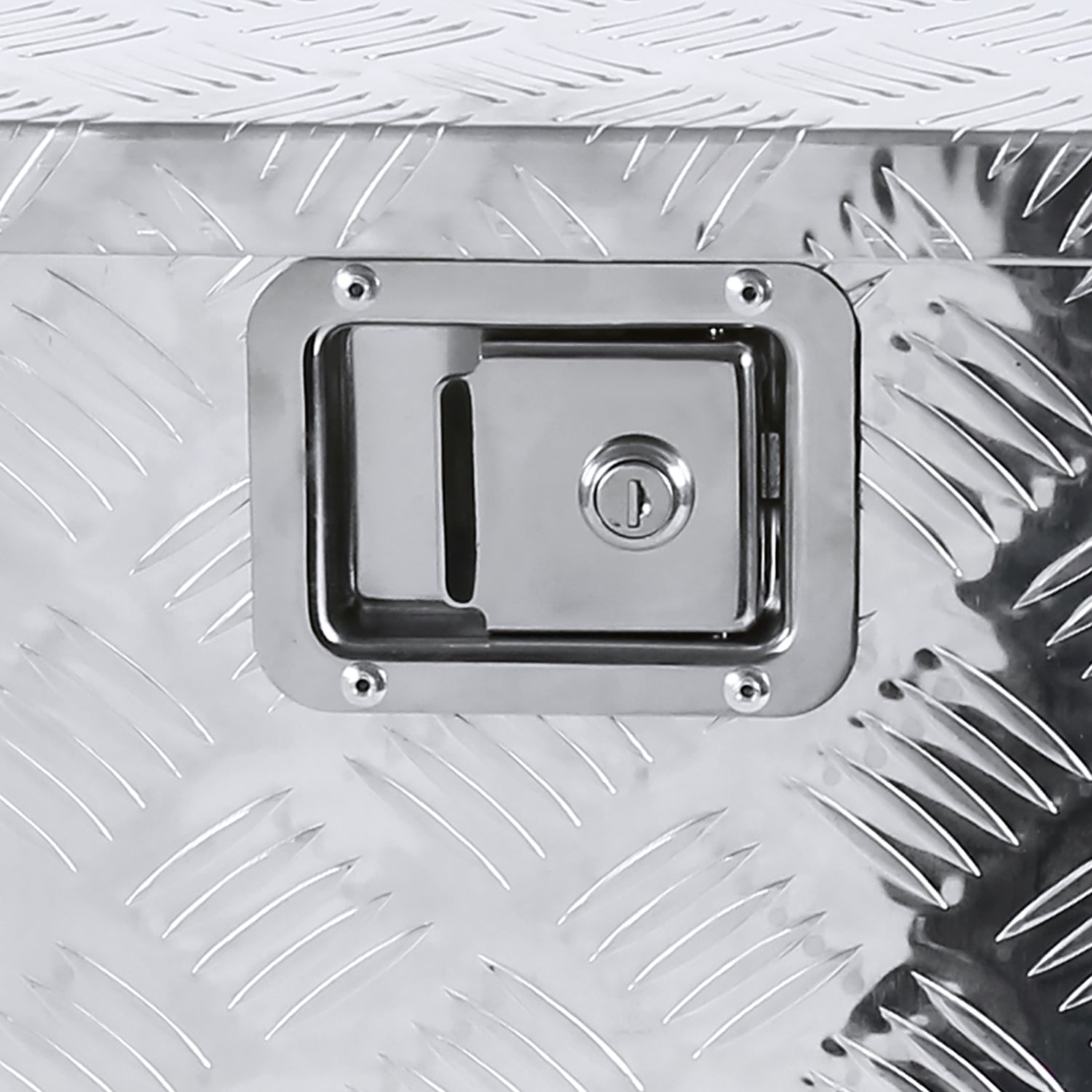 Universal 49" Heavy Duty Silver Alu Truck Tool Box w/ Side Handles Lock & Keys