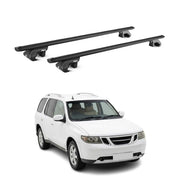 Roof Rack Cross Bars Luggage Carrier for Saab 9‑7X 2005-2009 Alu Black 2Pcs