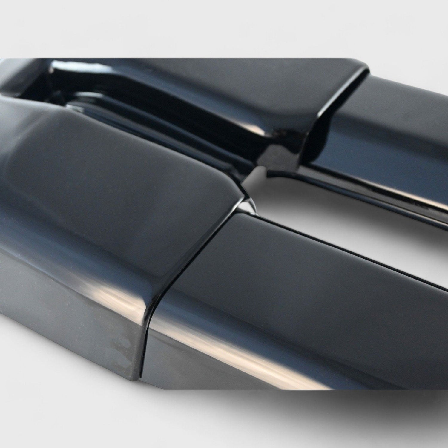 2019-2021 Chevrolet Silverado 1500 Grille Overlay Gloss Black 3Pcs ABS Plastic