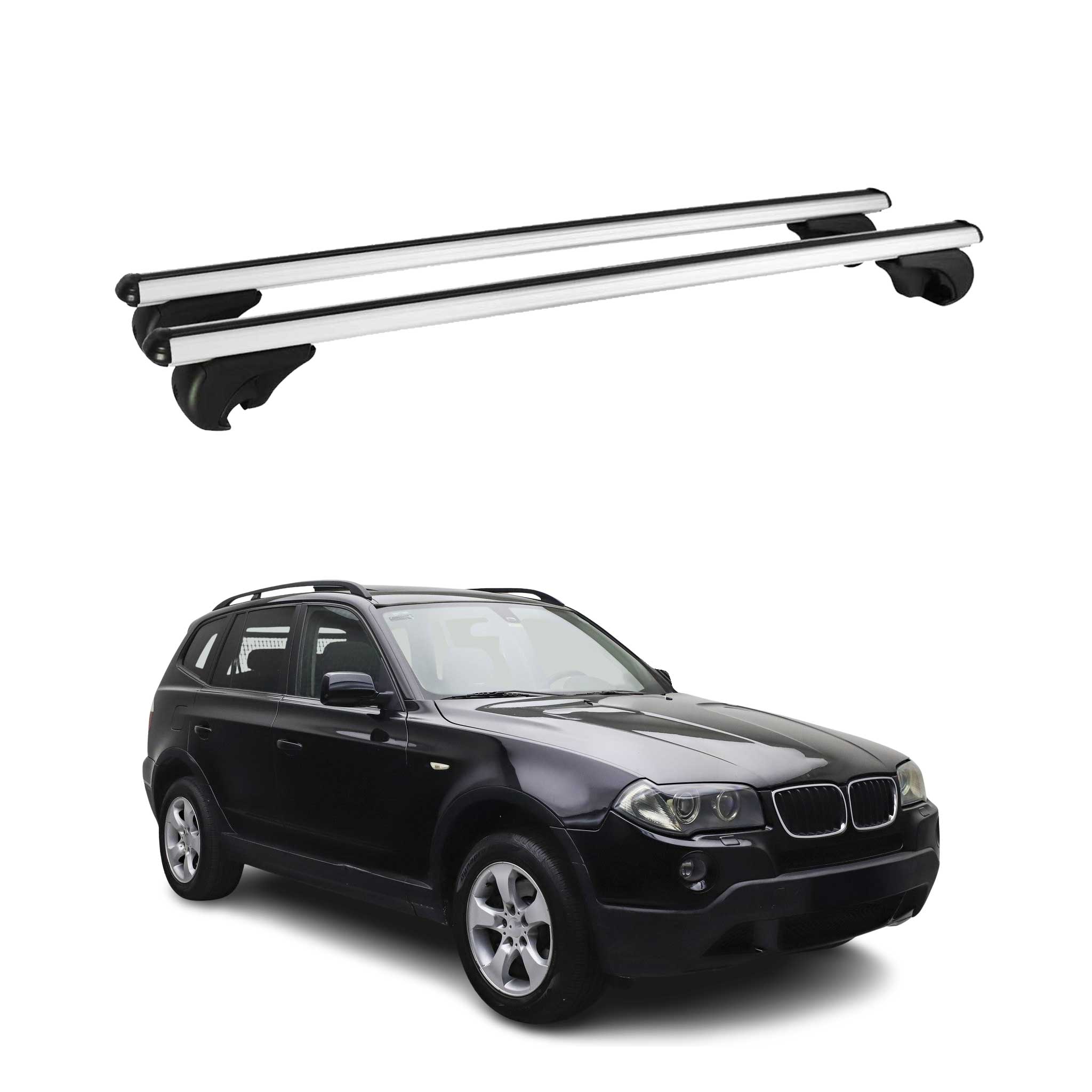 2004-2010 BMW X3 E83 Roof Rack Cross Bars Silver