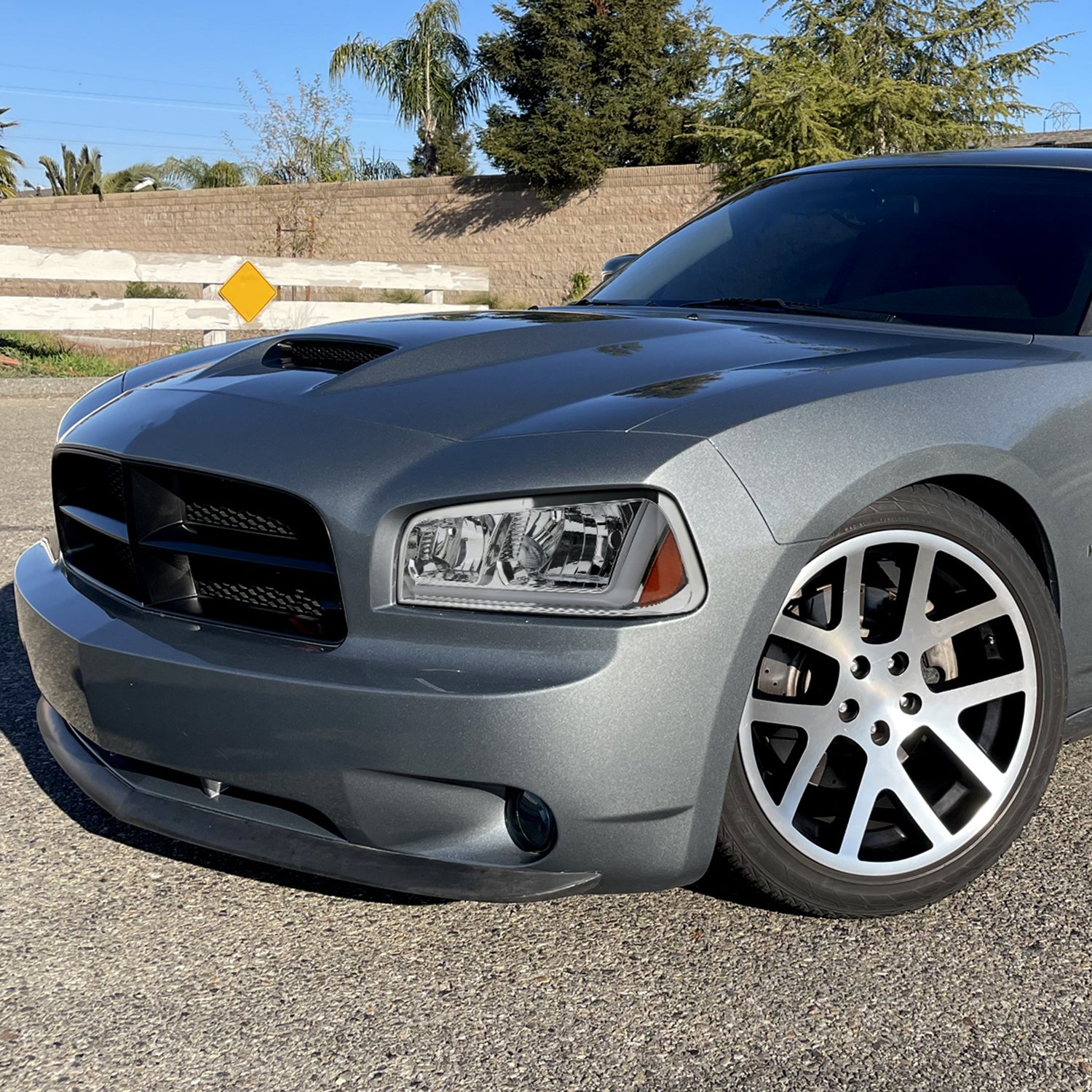 2006-2010 Dodge Charger Sequential LED Bar Factory Headlights Chrome