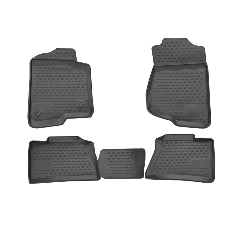 2014-2019 GMC Sierra Crew Cab 1500/2500/3500 Floor Mats Liners Full Set All Weather Black