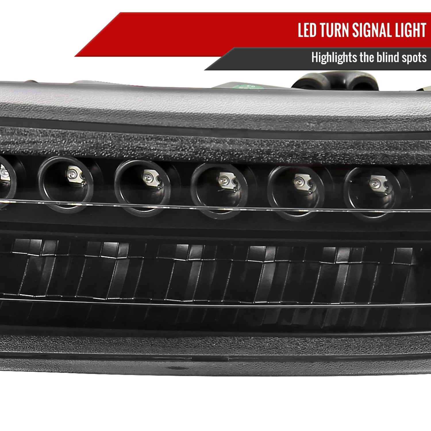 1999-2002 Chevy Silverado/ 00-2006 Tahoe Suburban LED Bumper Lights Matt Black