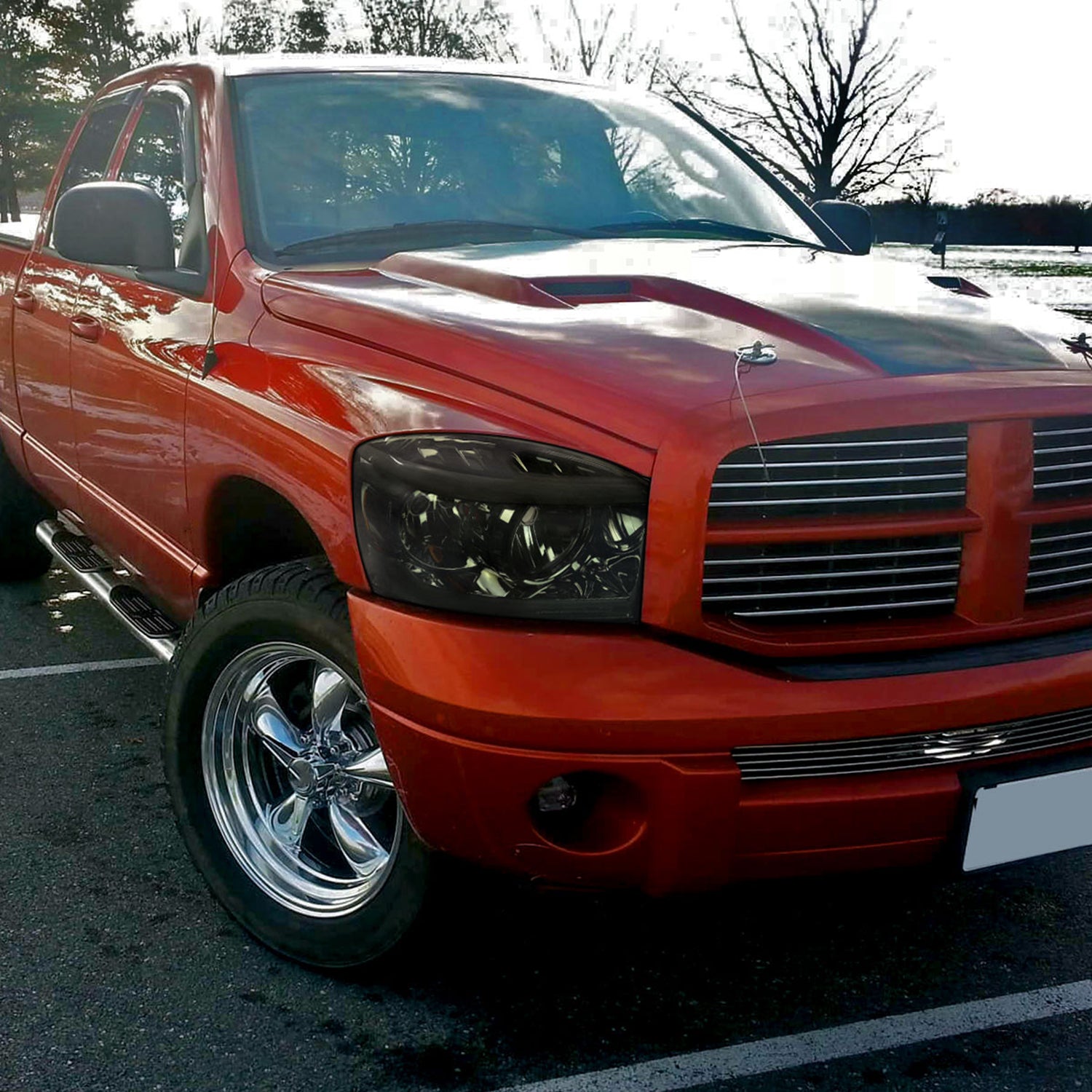 2006-2008 Dodge RAM 1500/ RAM 2500 3500 LED Factory Crystal Headlights Chrome