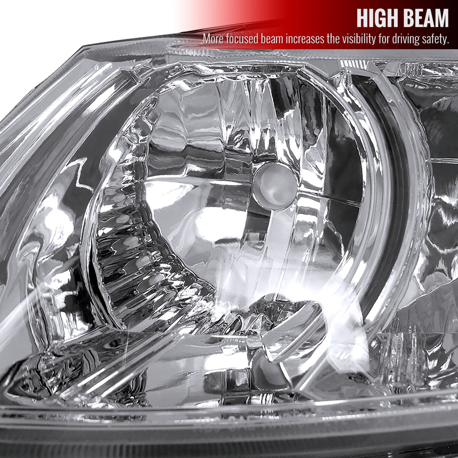2006-2011 Honda Civic Coupe Factory Style Crystal Headlights Chrome/Clear Lens