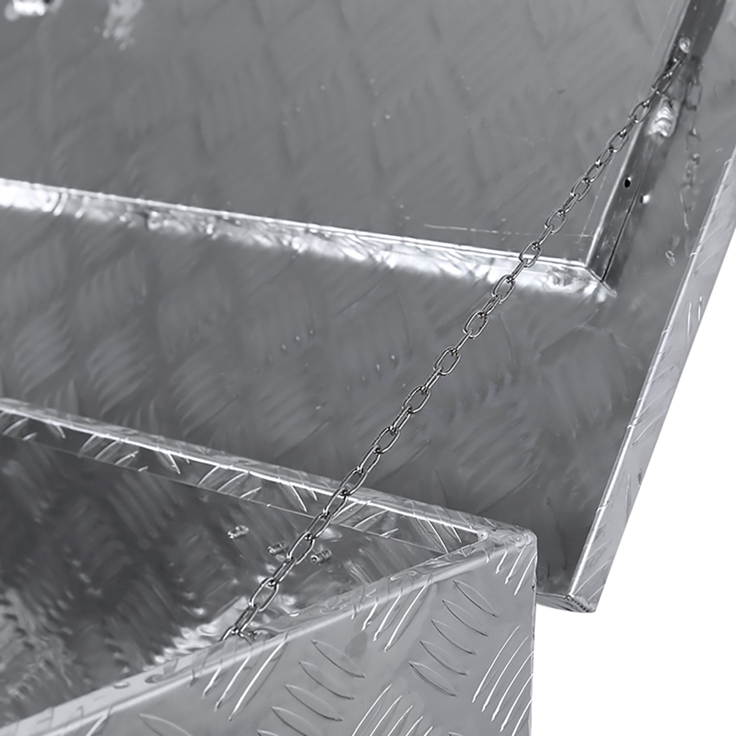 Universal 49" Heavy Duty Silver Alu Truck Tool Box w/ Side Handles Lock & Keys