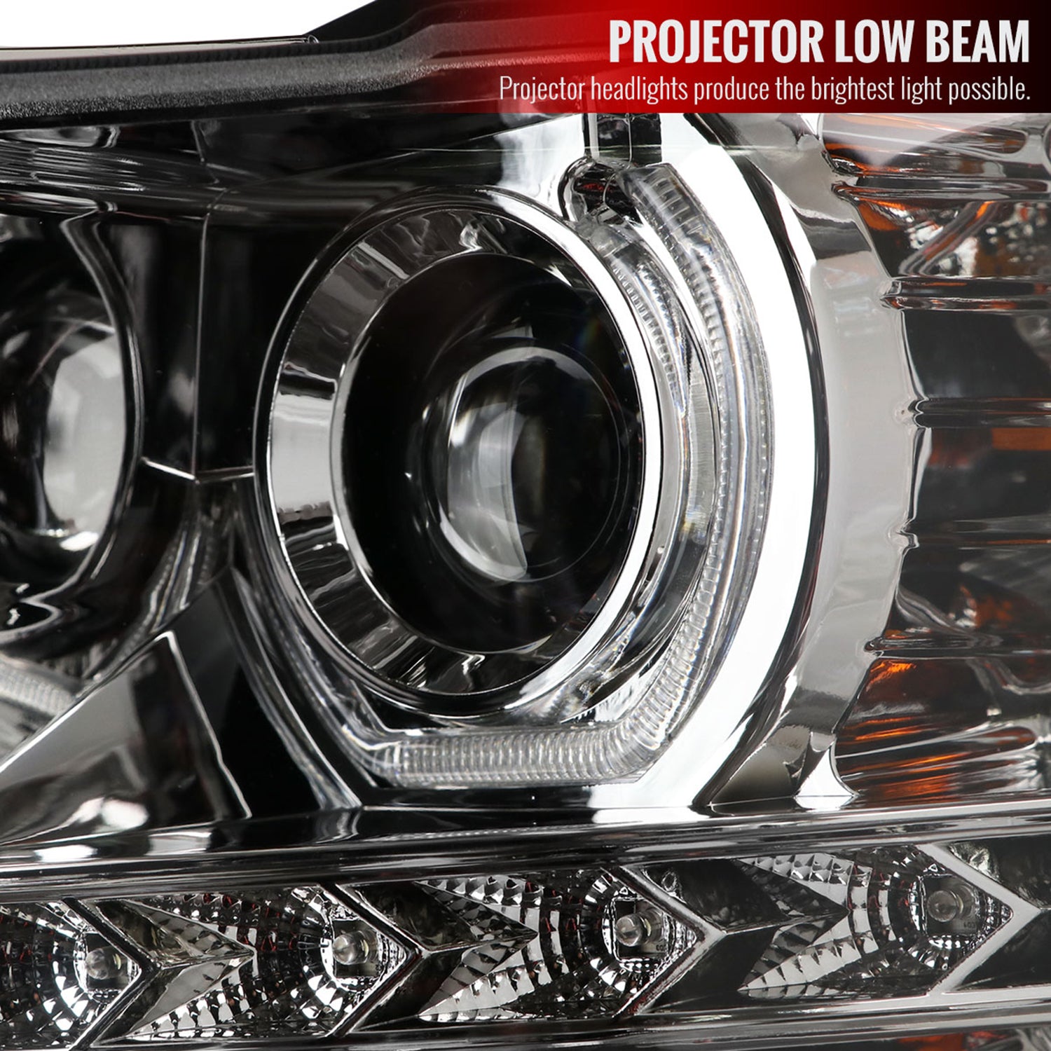 2007-2013 Chevy Silverado 1500 2500HD 3500HD Headlights LED Light Chrome