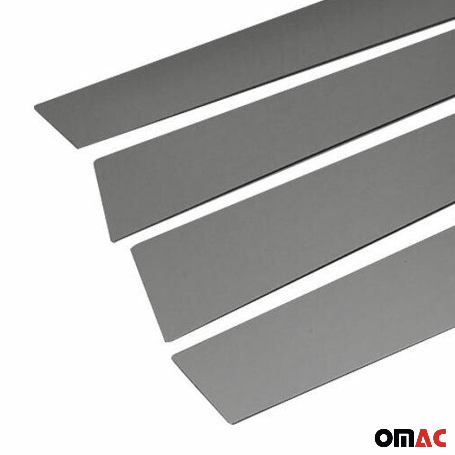 2011-2016 Mini Countryman R60 Window B Pillar Posts Door Trim Stainless Steel Dark 4x