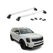 2020-2025	Kia	Telluride Roof Rack Cross Bars Silver Luggage Carrier 2 Pcs