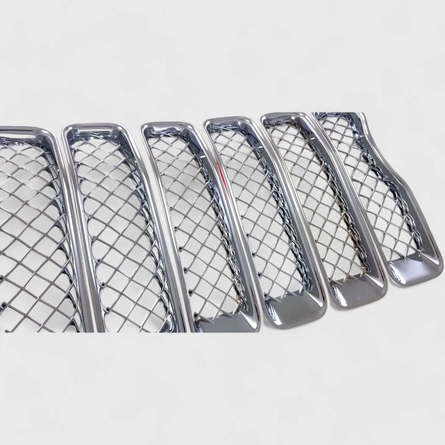 2018-2023 Jeep Wrangler JL Grille Overlay Chrome 7Pcs ABS Plastic