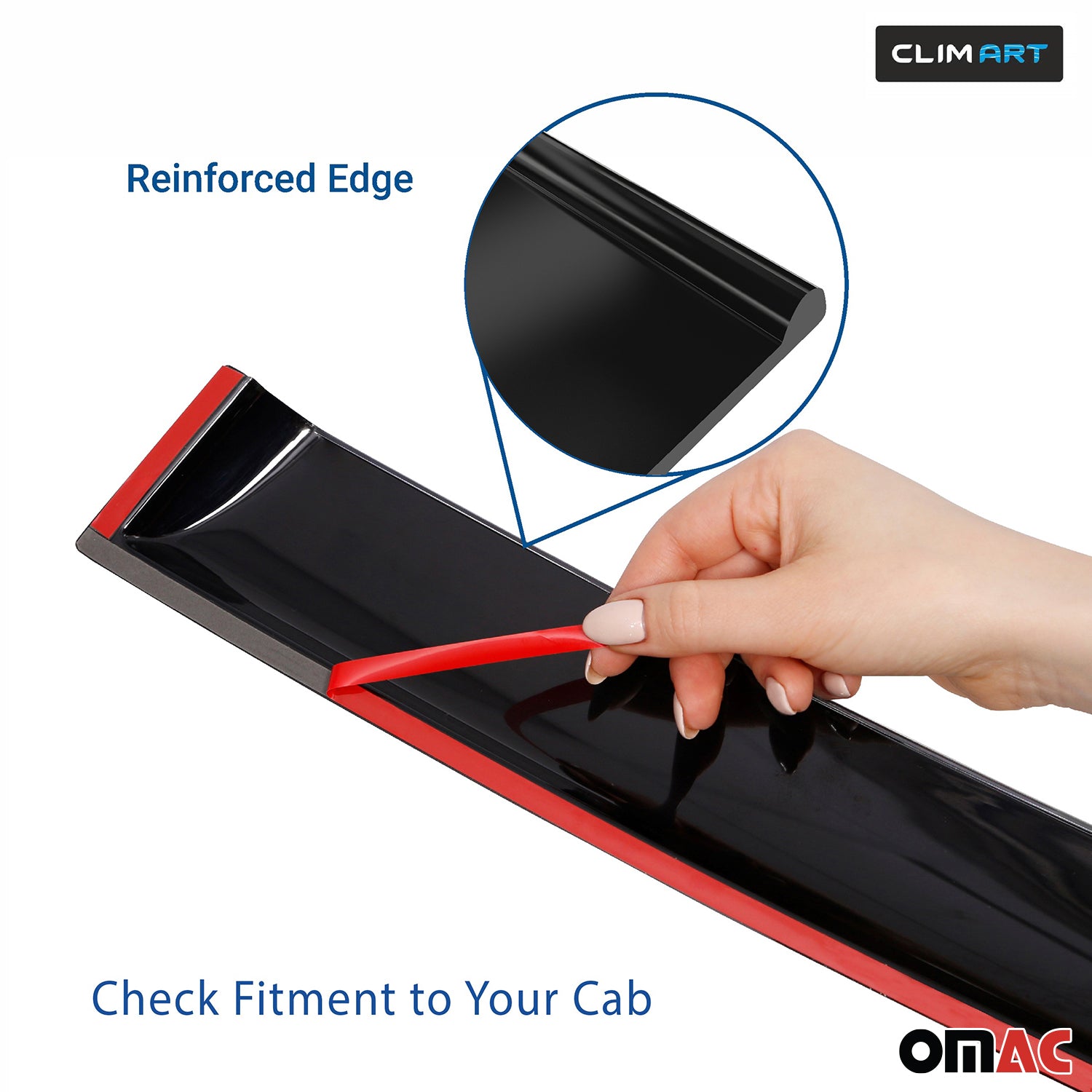 Clim Art Wind Deflectors for Toyota RAV4 2019-2025 Shatterproof Dark Smoke 6 Pcs