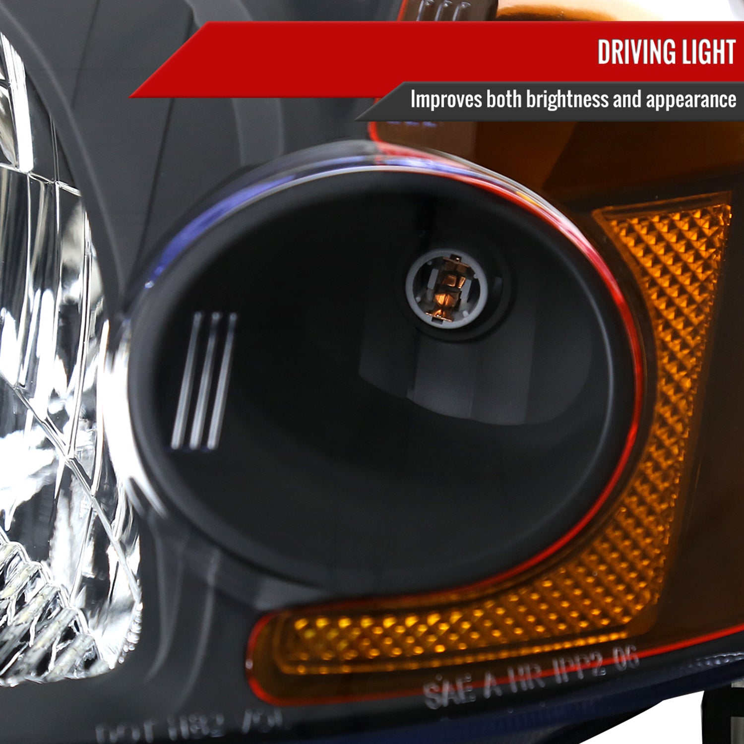 2001-2003 Honda Civic Factory Style Headlights Matte Black/Clear Lens