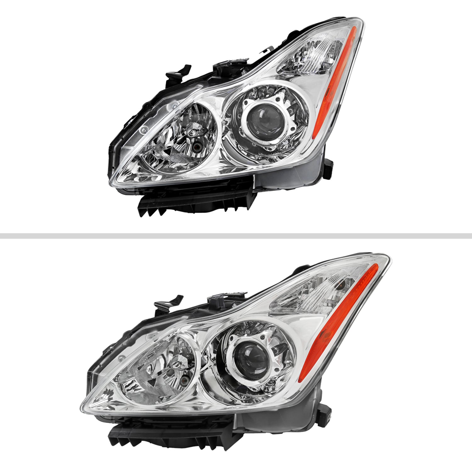 2008-2013 Infiniti G37/2014-2015 Q60 Factory Style Projector Headlights Chrome