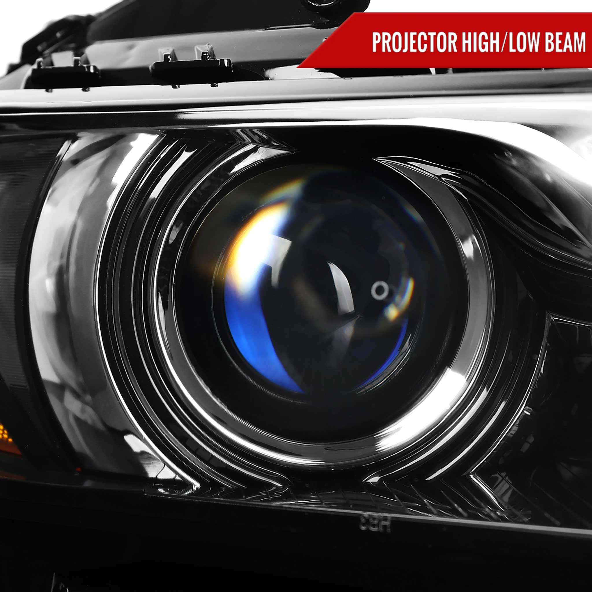 For Chevrolet Impala 2014-2020 Factory Style Projector Headlight - Passenger Side Jet Black Housing Clear Lens