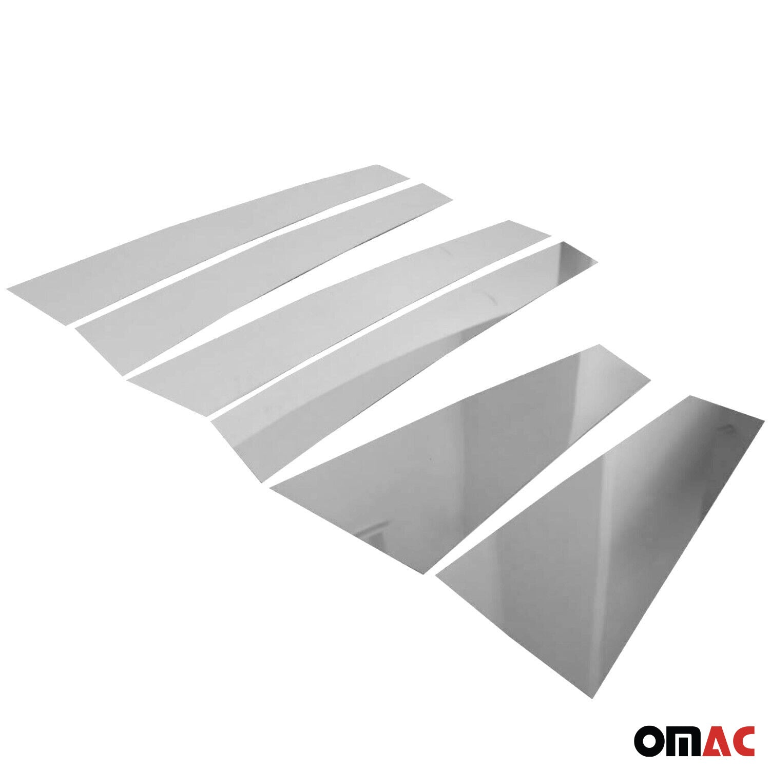 2017-2025 Jeep Compass Window B Pillar Posts Door Trim Cover Stainless Steel Silver 6x