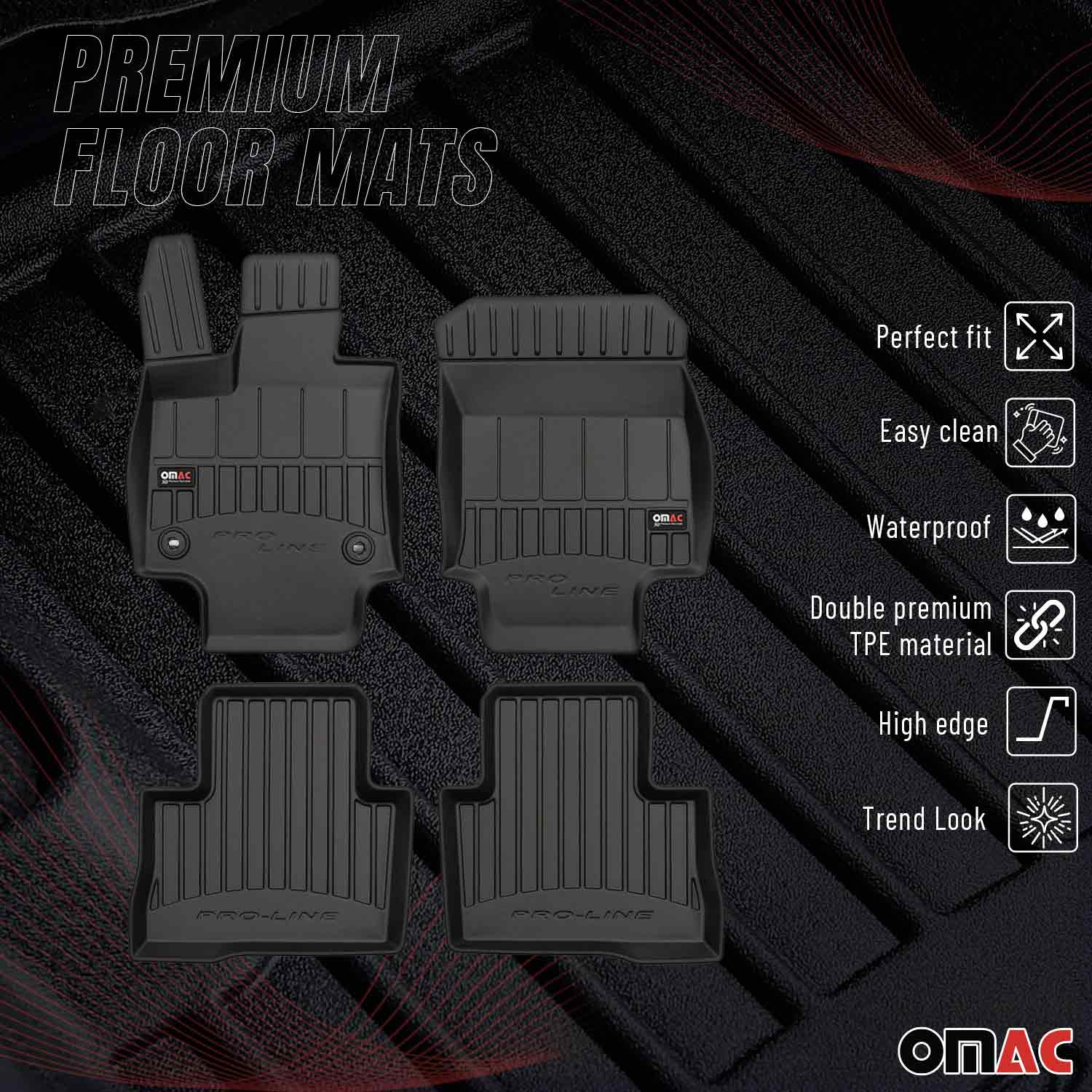 2019-2025 Toyota RAV4 Hybrid Premium Floor Mats Liners Full Set All Weather Heavy Duty
