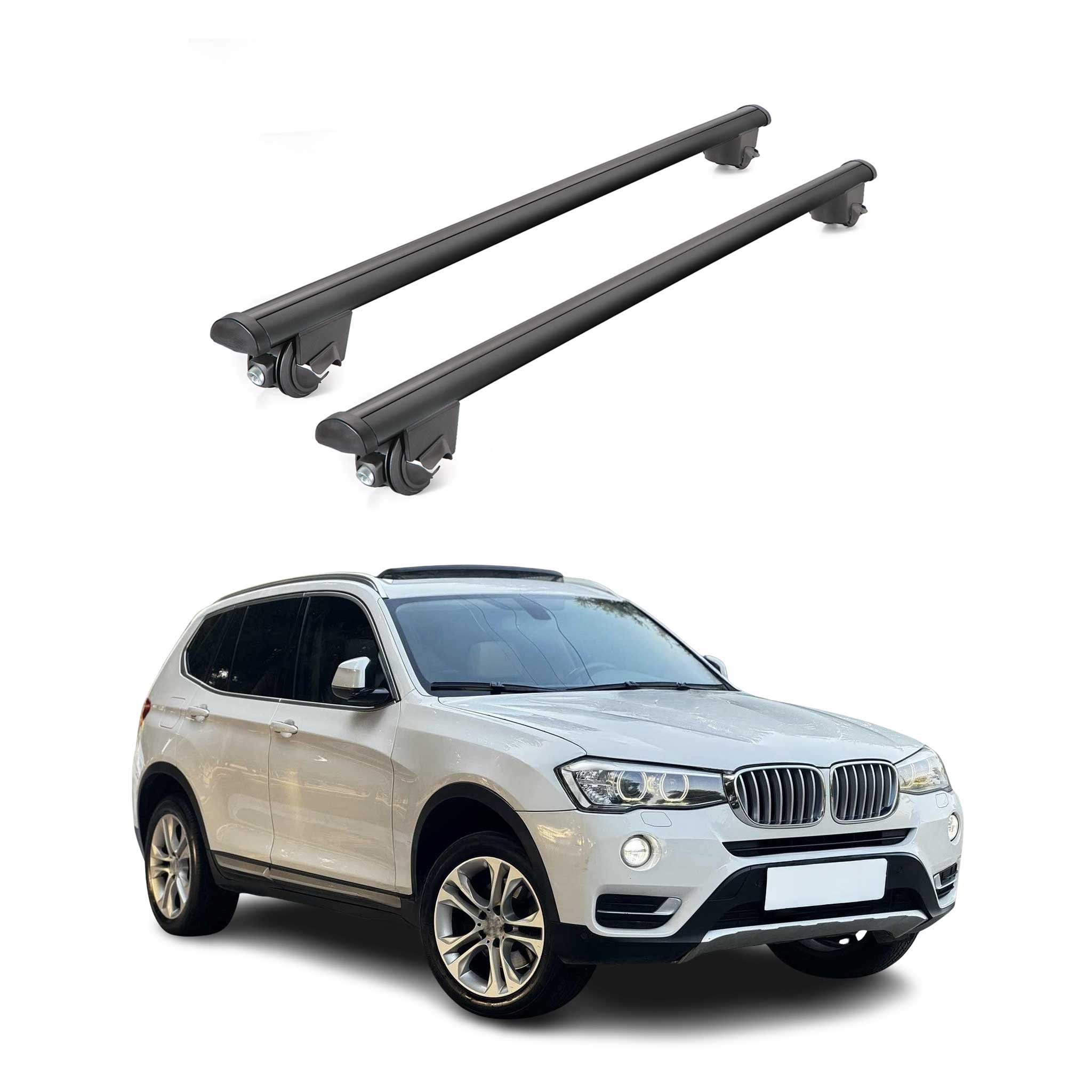 2011-2017 BMW X3 F25 Roof Rack Cross Bars Black