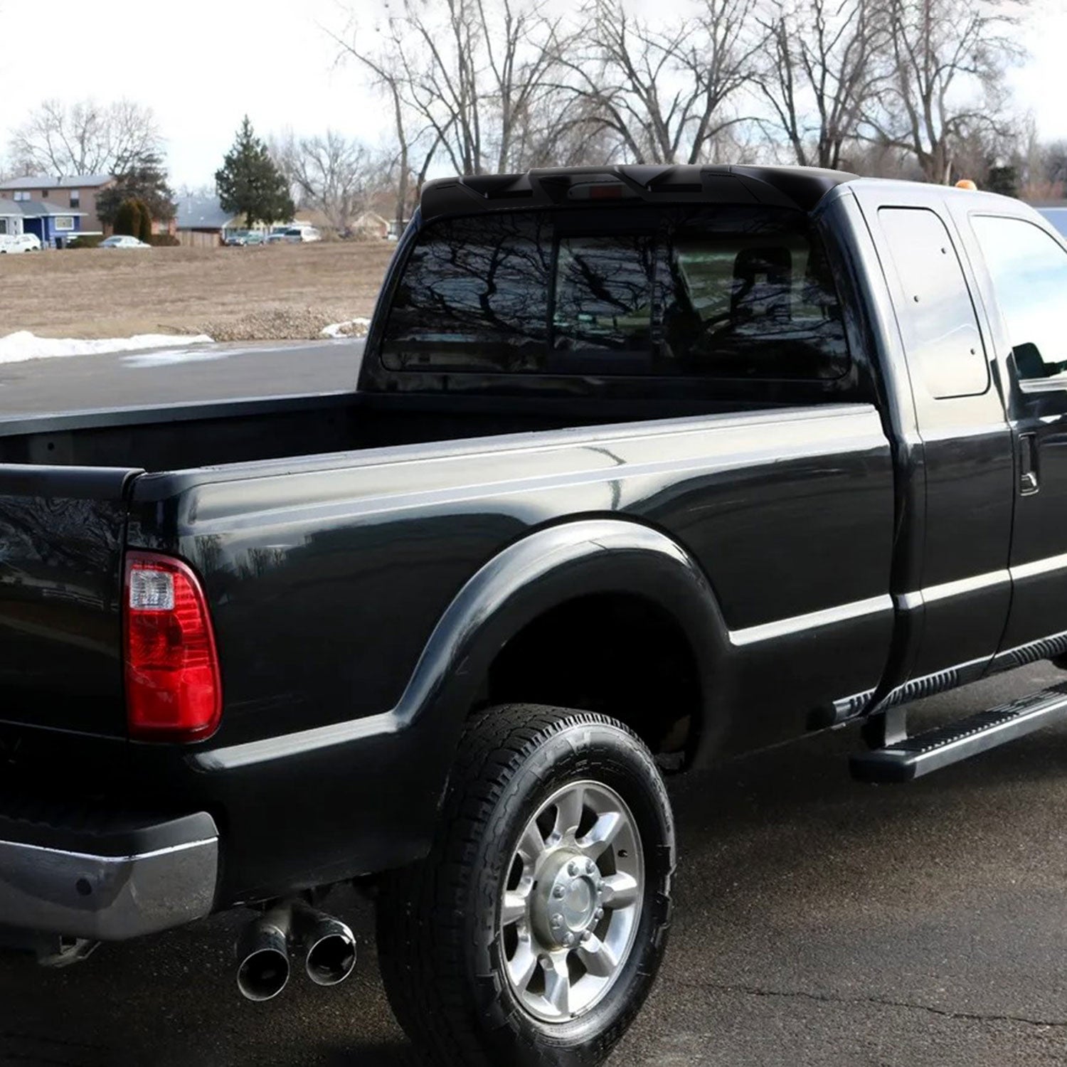 2011-2016 Ford F-250/F-350/F-450 Rear Roof Matt Black Truck Spoiler Wing Kit