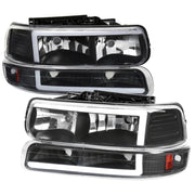 1999-2002 Chevy Silverado 1500 2500 /Tahoe Suburban LED Headlights Black