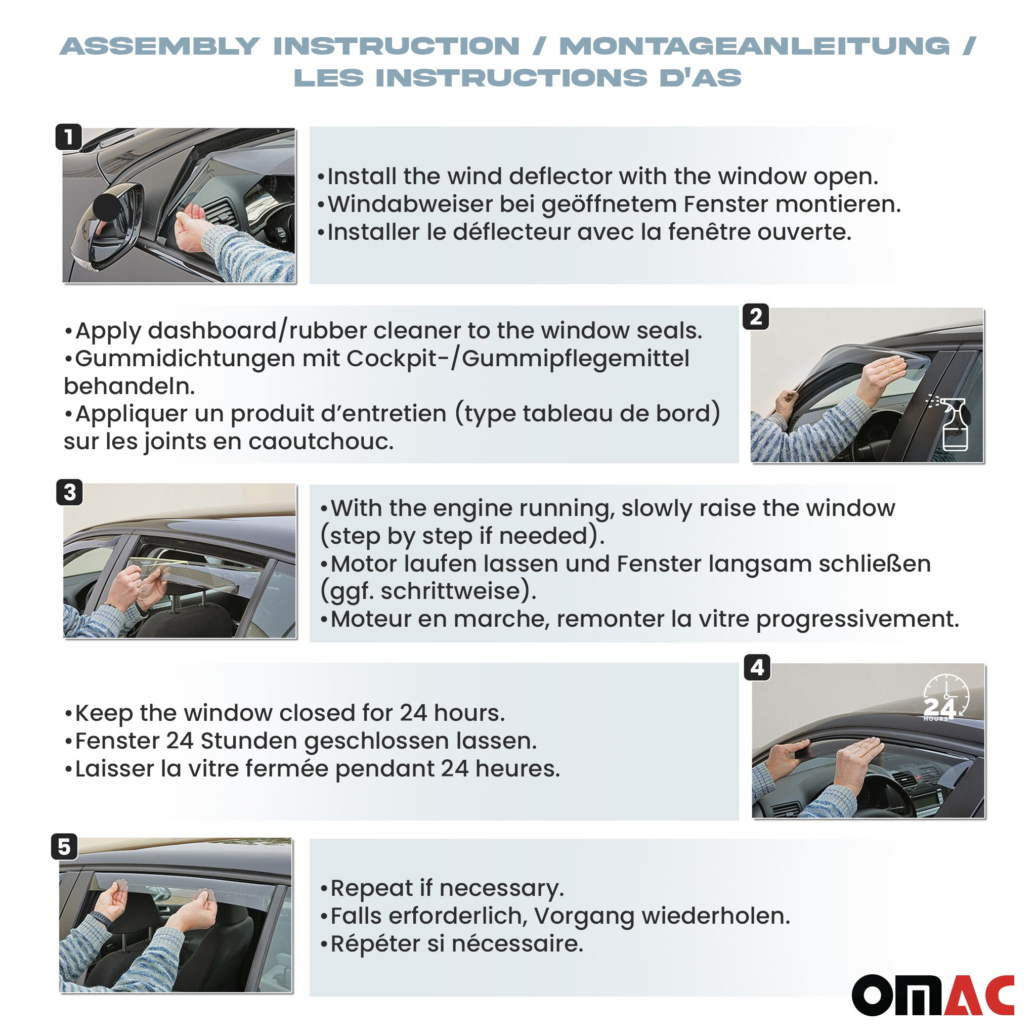 2015-2022 RAM ProMaster City Window Visor Vent Rain Deflector 2Pcs Smoke