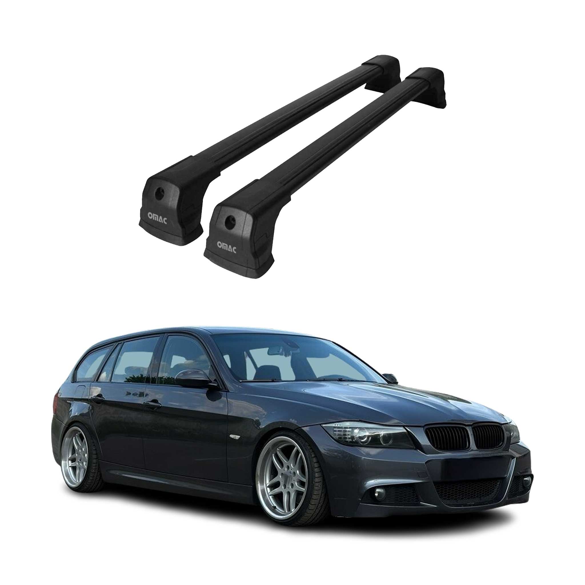 2014-2020 BMW 4 Series F36 Gran Coupe Roof Rack Cross Bars Black