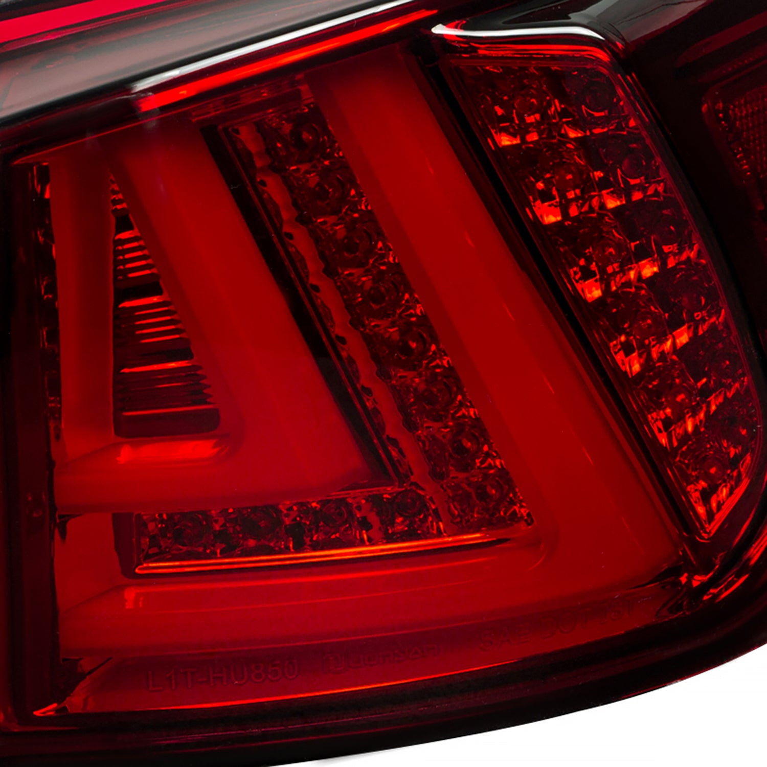 2006-2008 Lexus IS250/IS350 LED Tail Lights & Trunk Lights Chrome/Red Lens