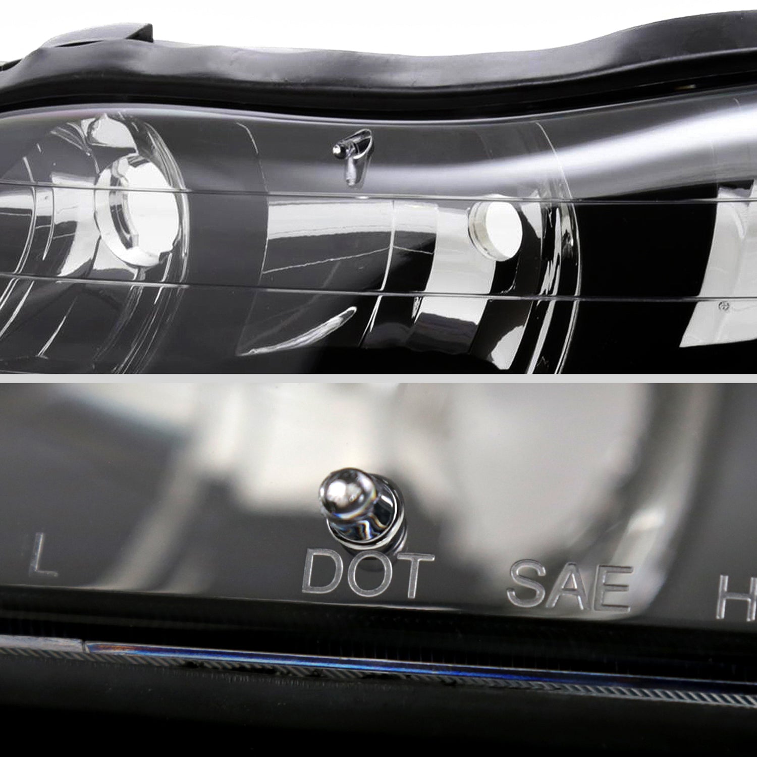 1997-1999 Oldsmobile Cutlass / Chevy Malibu / Classic Factory Headlights Black