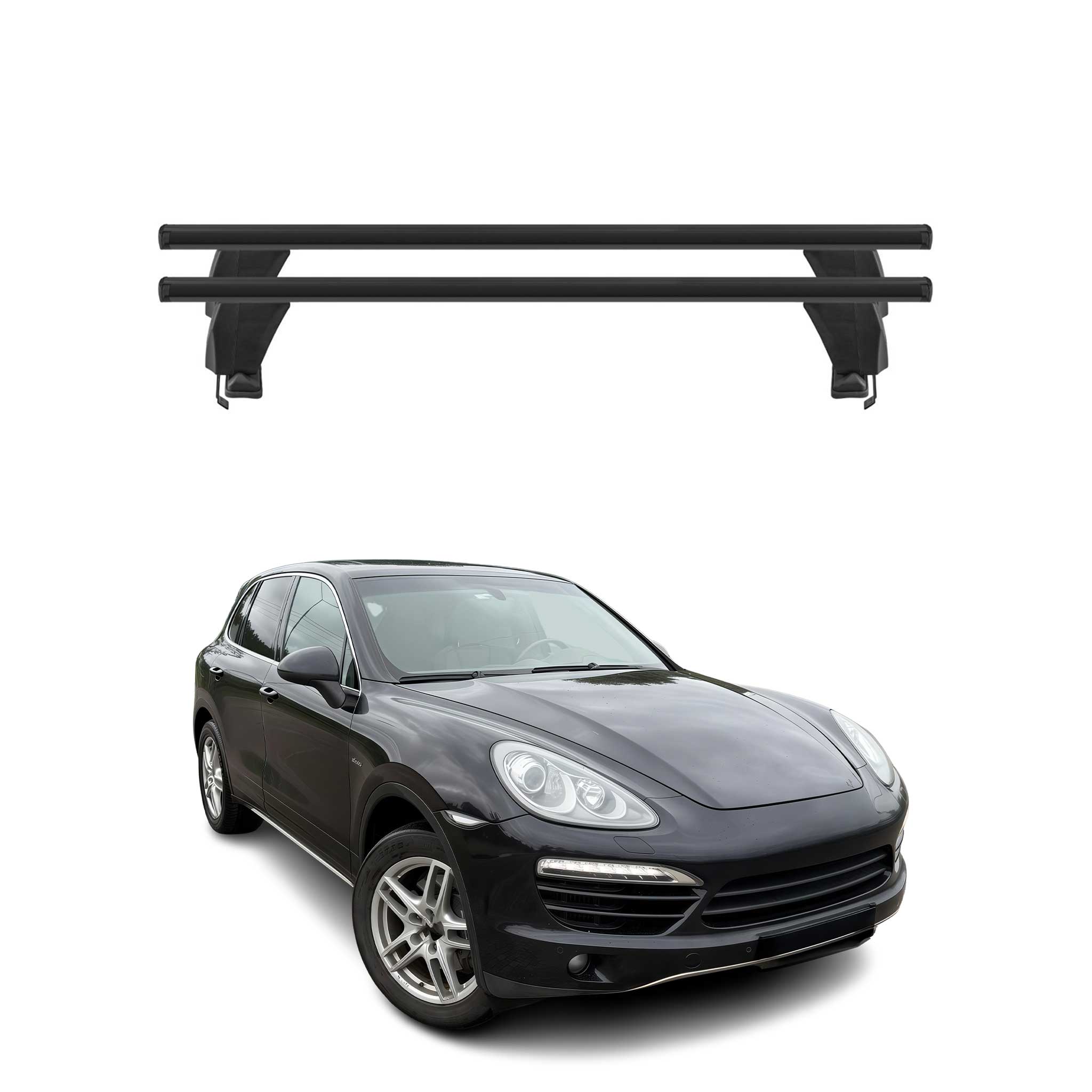 2011-2018 Porsche Cayenne Roof Rack Cross Bars Black