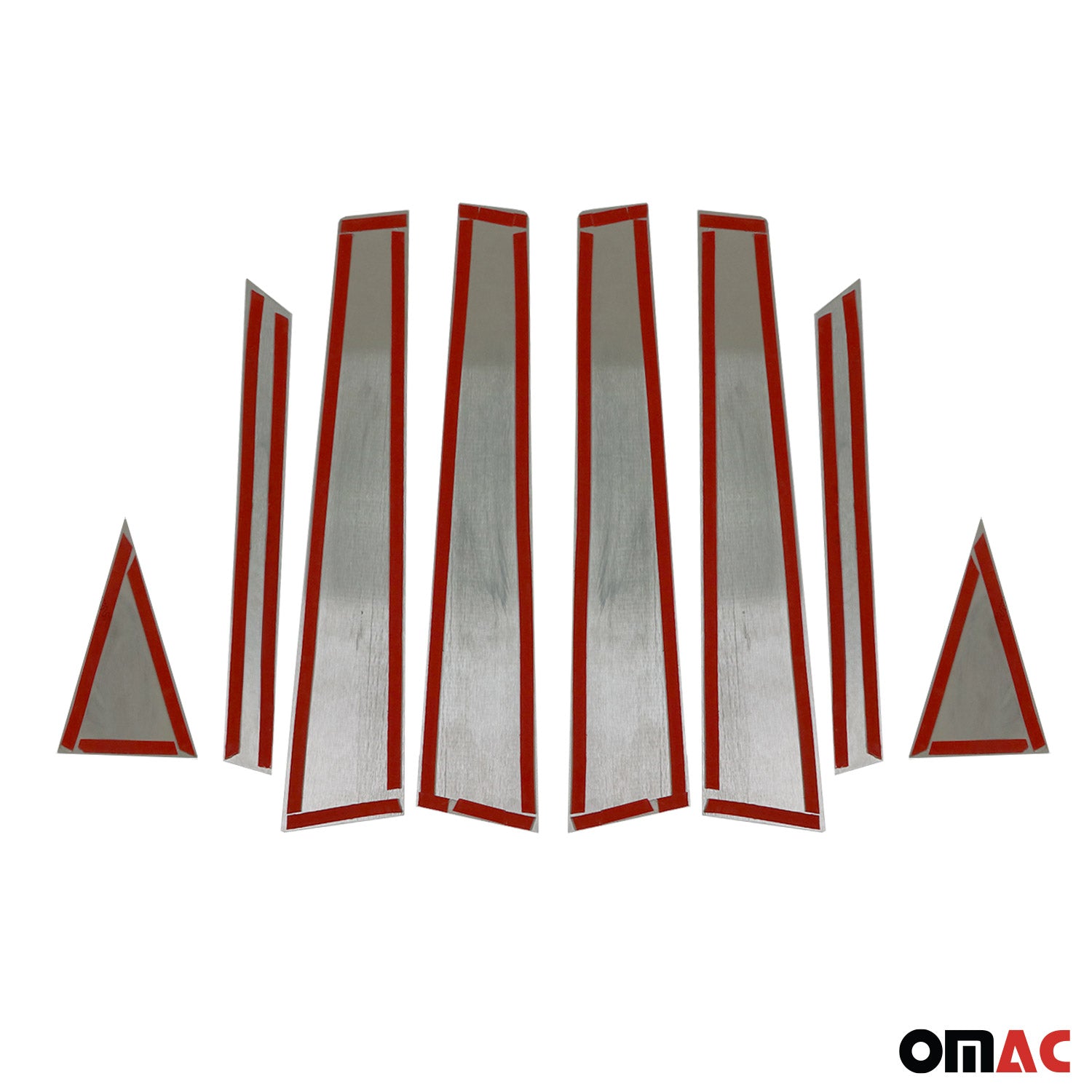 2018-2023 Hyundai Kona Window B Pillar Posts Door Trim Cover Stainless Steel & Foiled