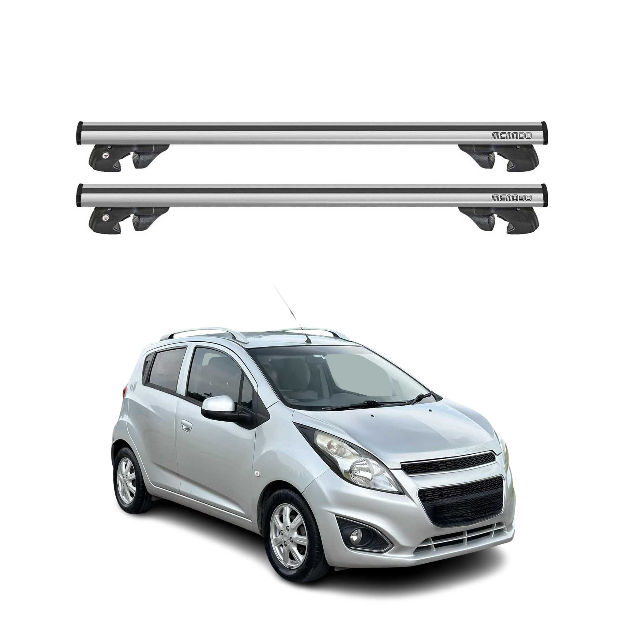 2013-2015 Chevrolet Spark Roof Rack Cross Bars Silver