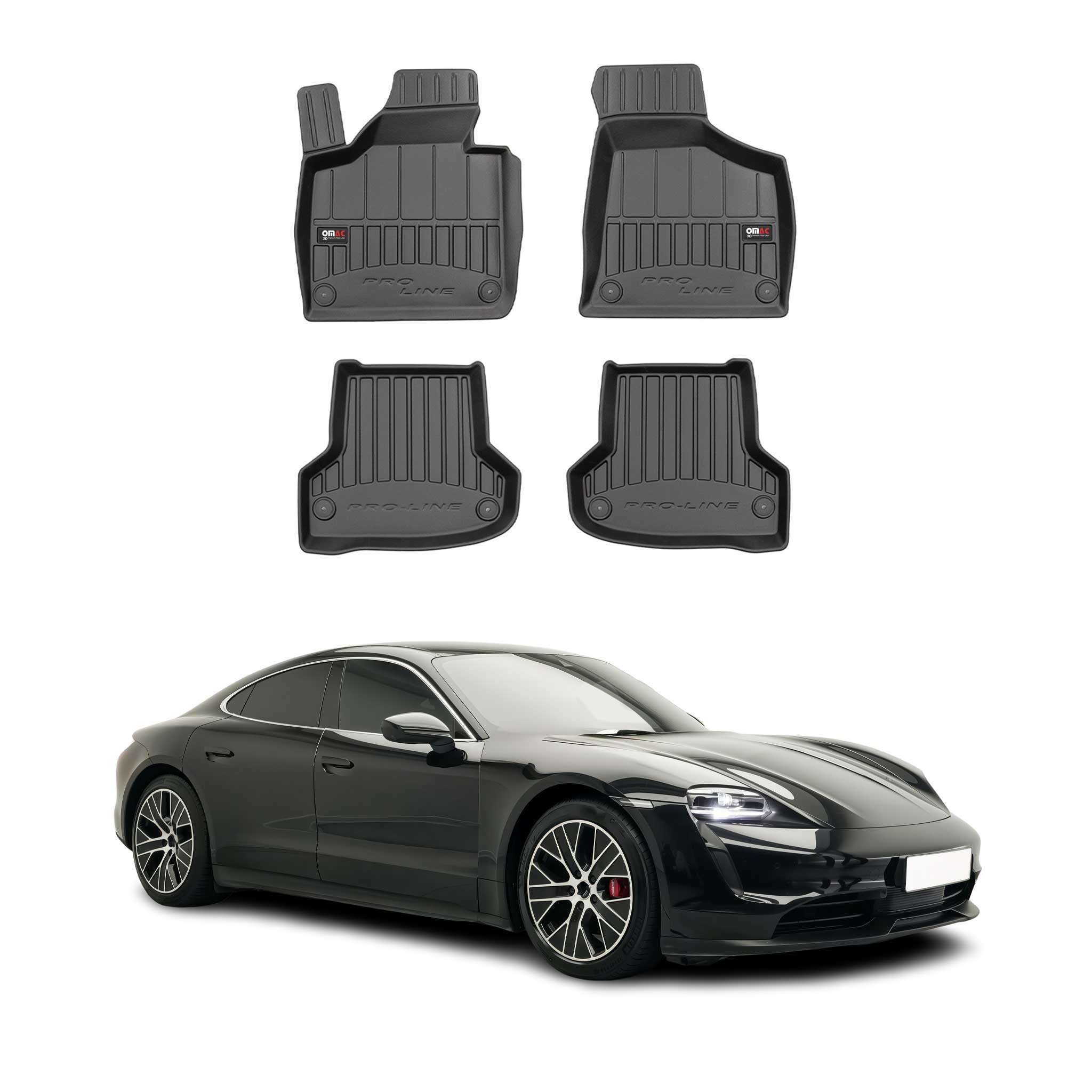 2020-2025 Porsche Taycan Premium Floor Mats Liners Full Set All Weather Heavy Duty