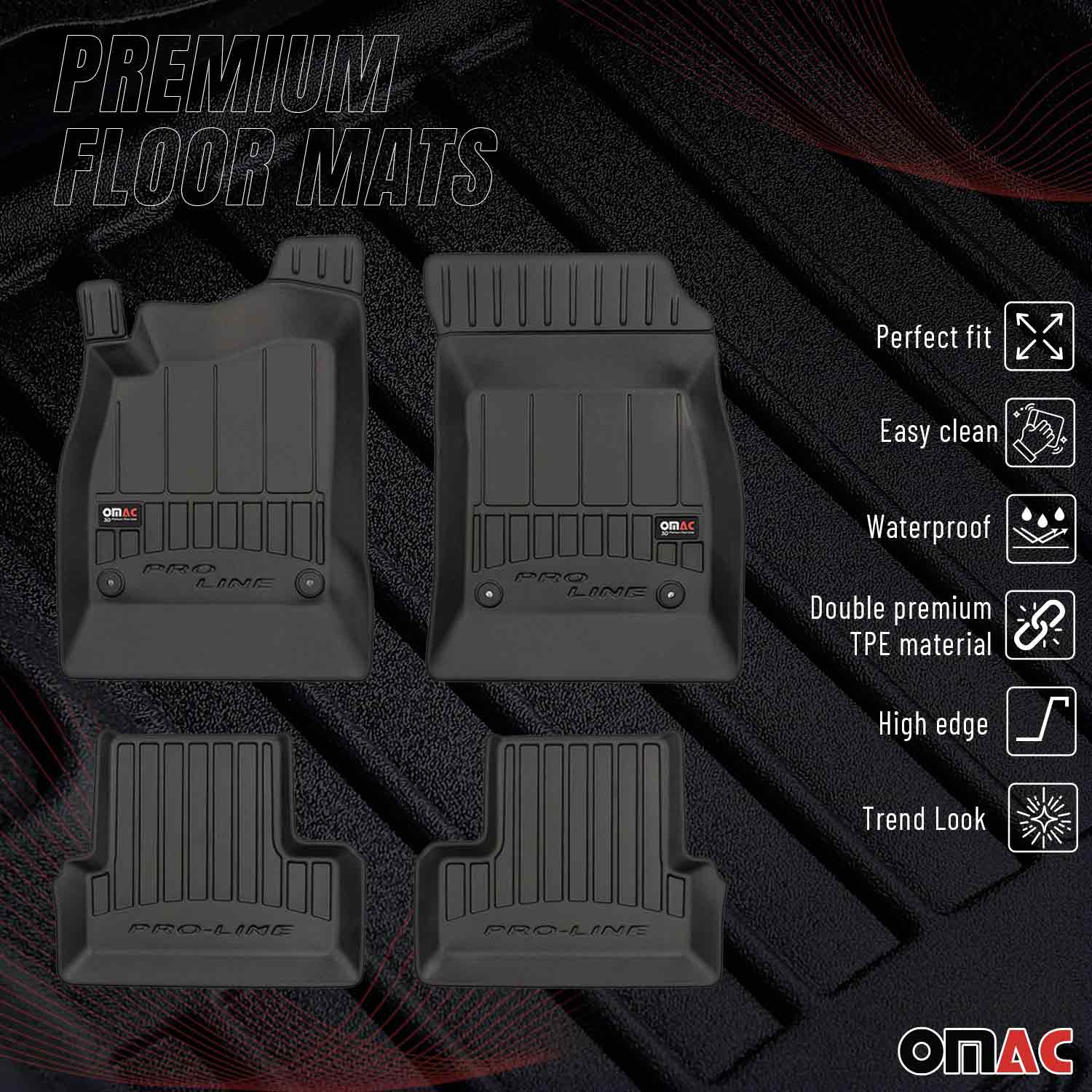 2011-2015 Chevrolet Cruze Premium Floor Mats Liners Full Set All Weather Heavy Duty