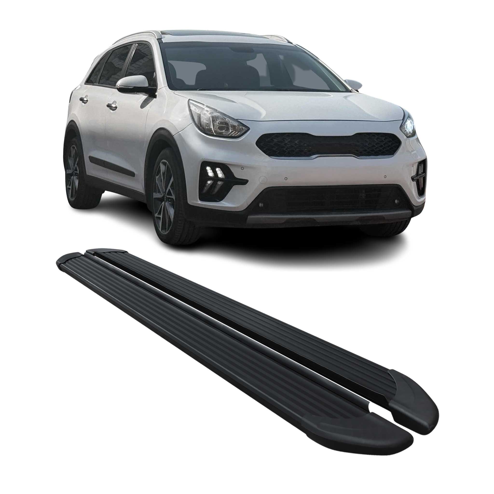 2017-2022 Kia Niro Running Boards Side Steps Black