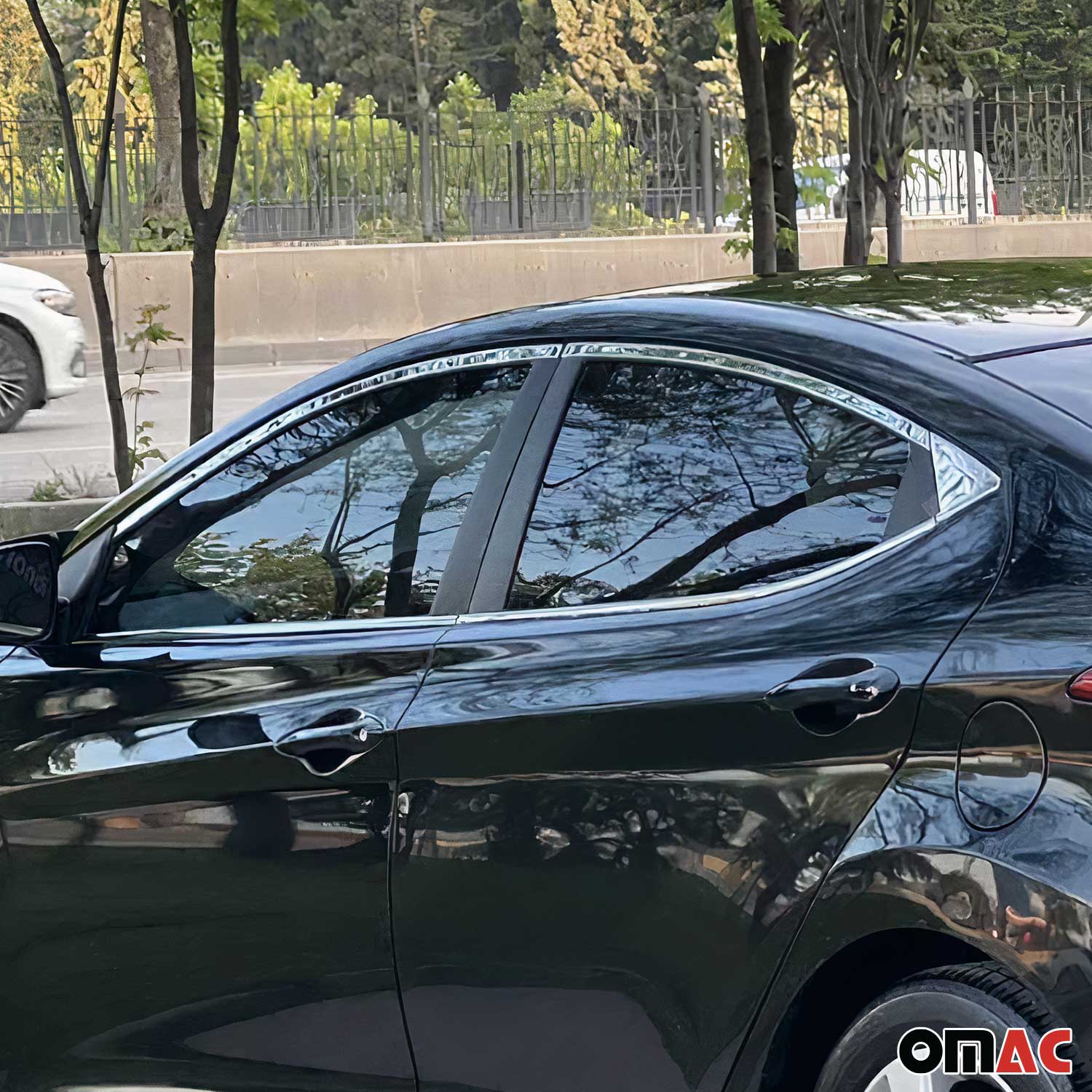 2011-2016 Hyundai Elantra Window Molding Trim Streamer Stainless Steel Silver 10 Pcs