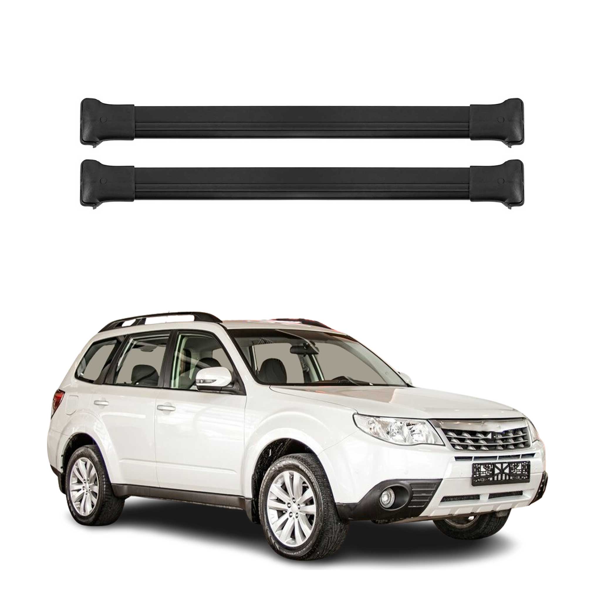 2009-2013 Subaru Forester Roof Rack Cross Bars Black
