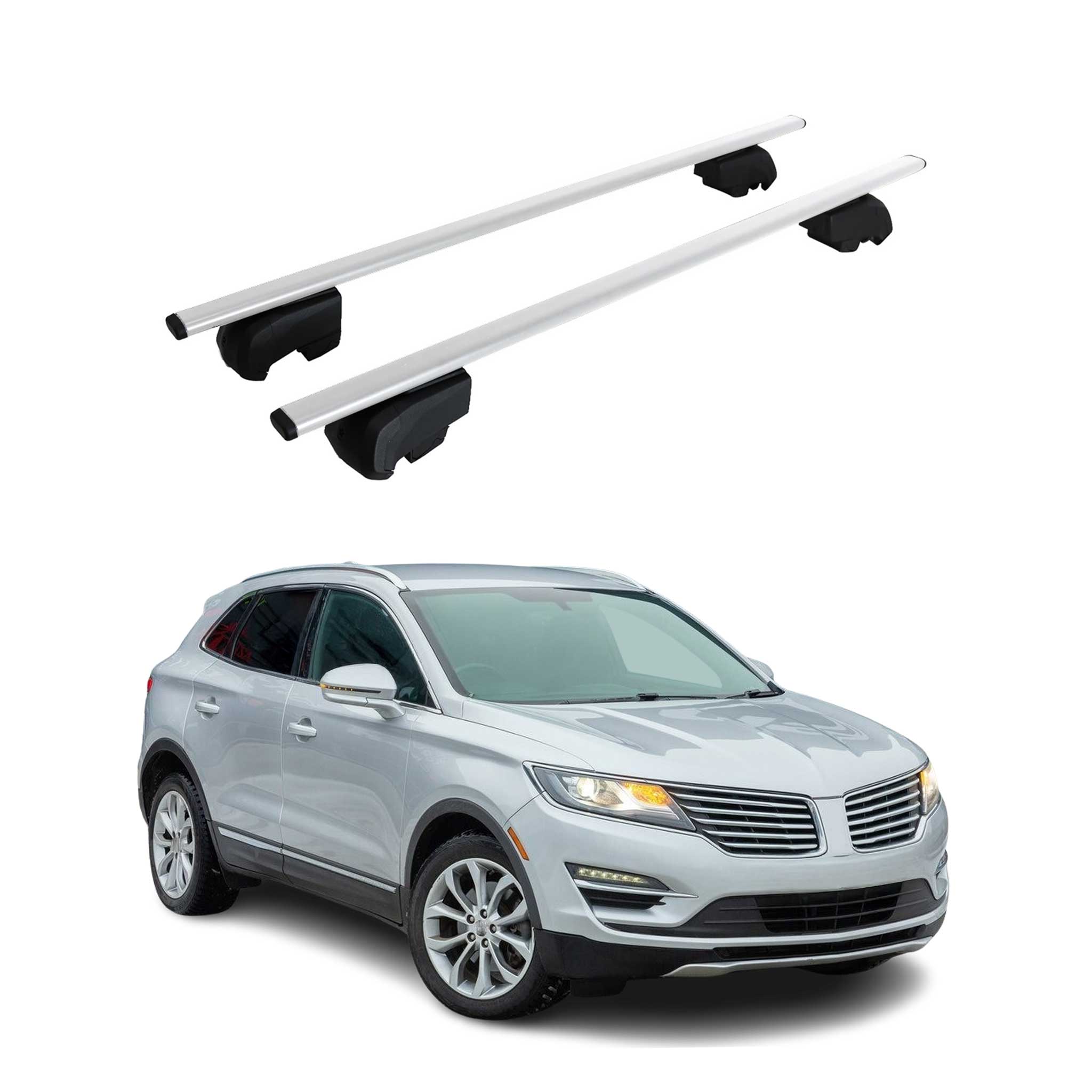 2015-2019 Lincoln MKC Roof Rack Cross Bars Silver