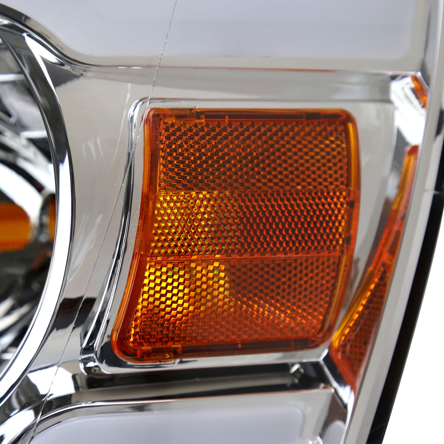 2006-2008 Dodge Ram 1500/ Ram 2500 3500 LED Headlights Amber Reflector Chrome