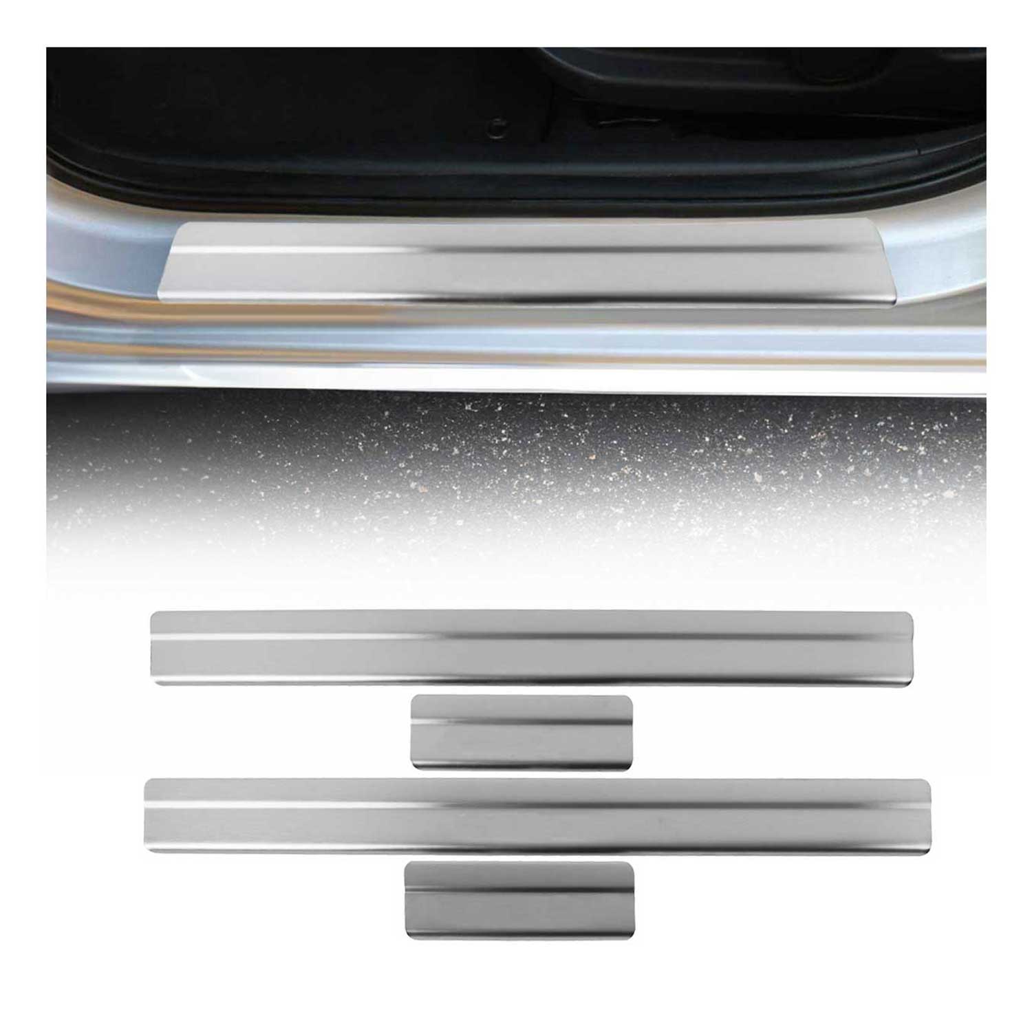 2018-2024 Nissan Kicks Door Sill Scuff Plate Scratch Protector Stainless Steel 4x