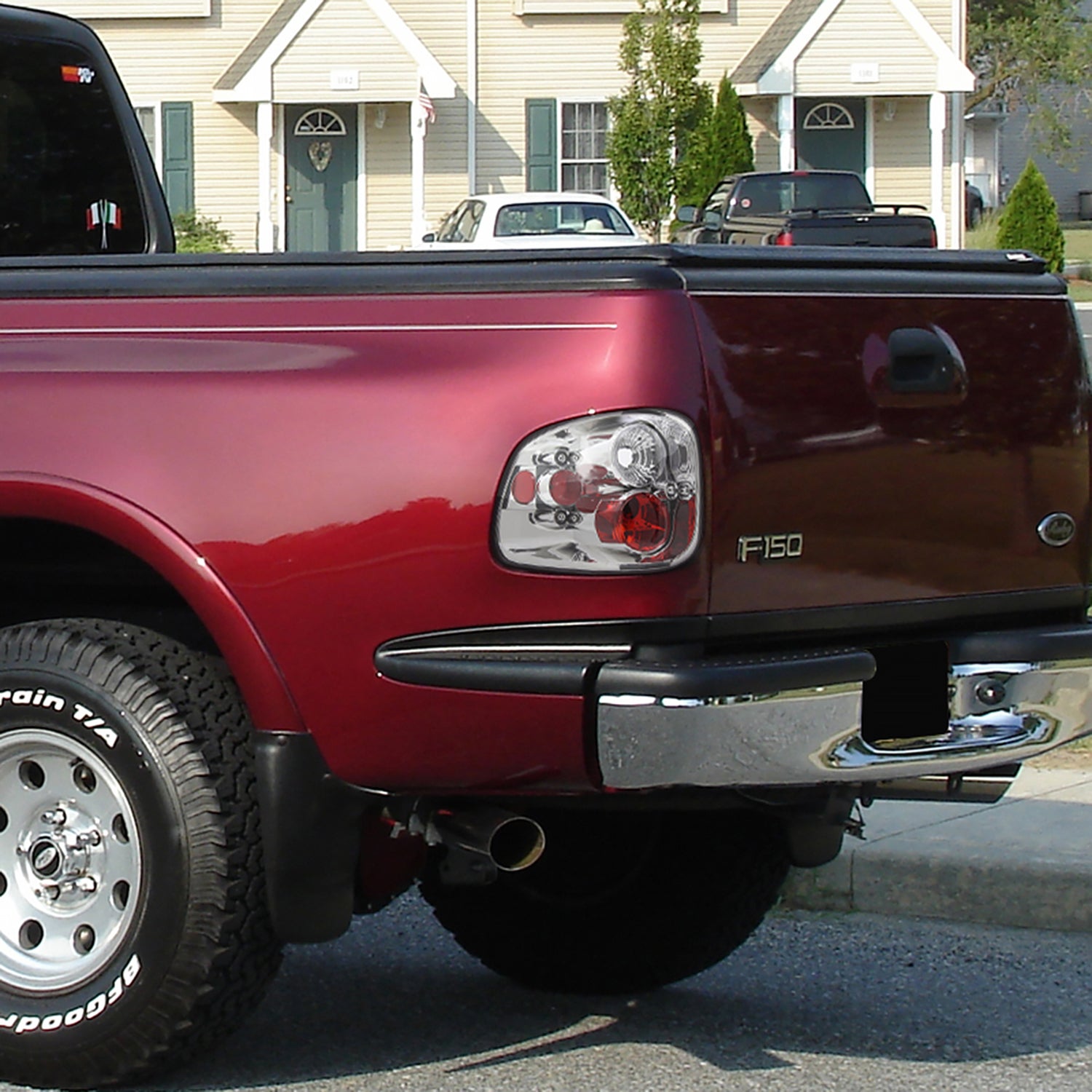 1997-2004 Ford F-150 Flareside Tail Lights Chrome Housing/Clear Lens