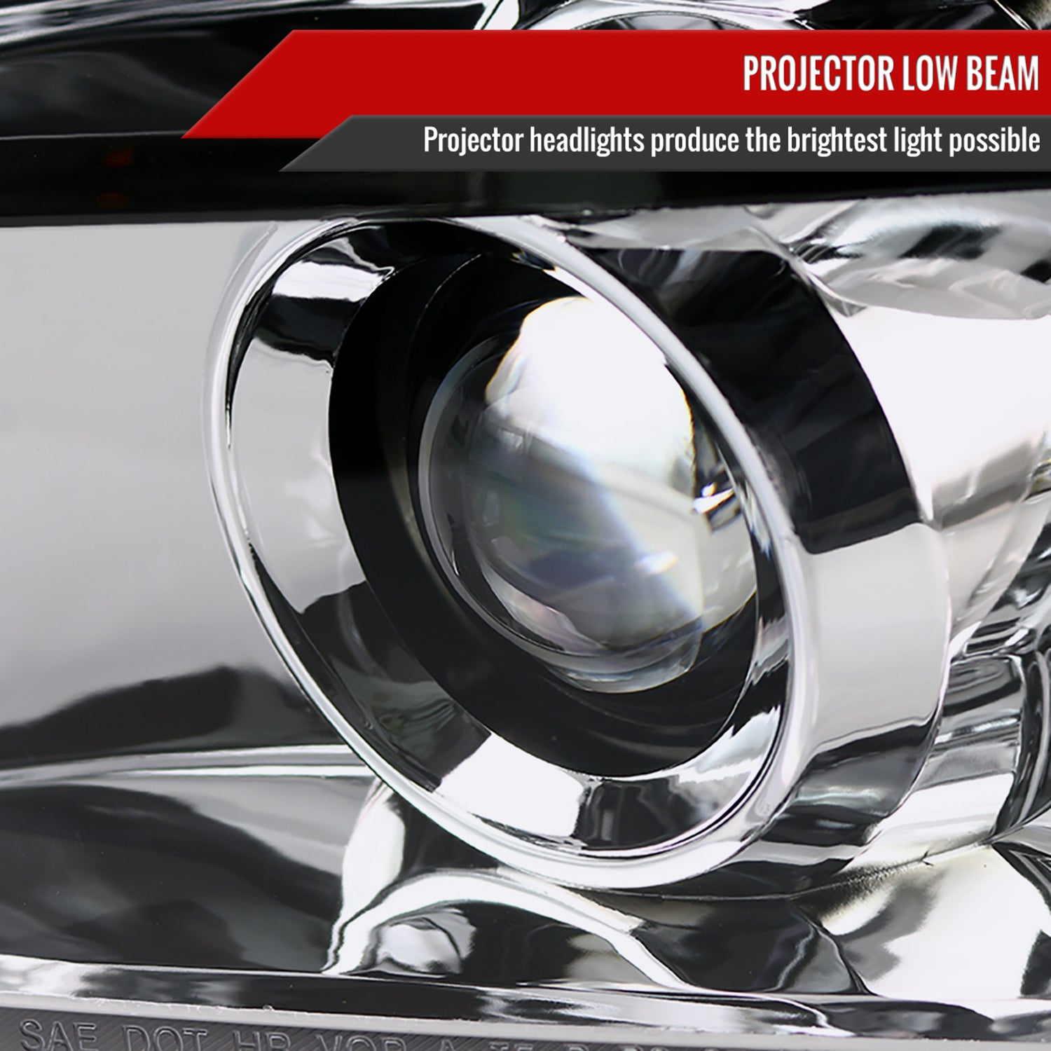 2007-2014 GMC Yukon/Yukon XL 1500/2500 Projector Headlights Chrome/Clear Lens