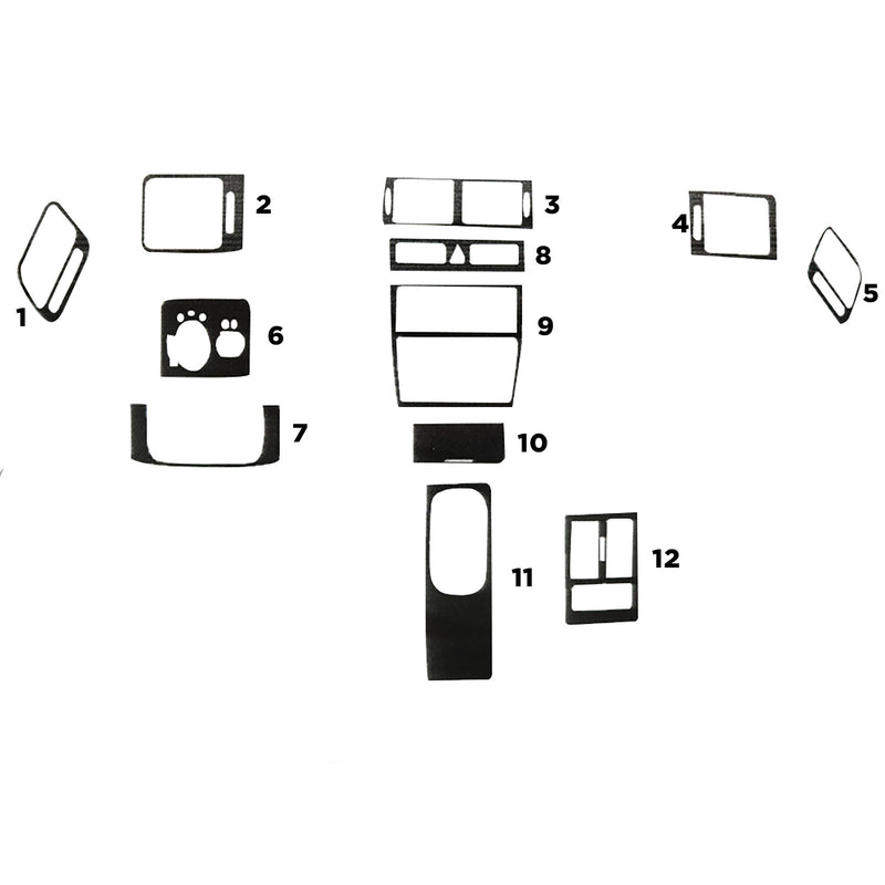 1997-2001 Audi A6 C5 All Models 4B Carbon Look Dashboard Console Trim Kit