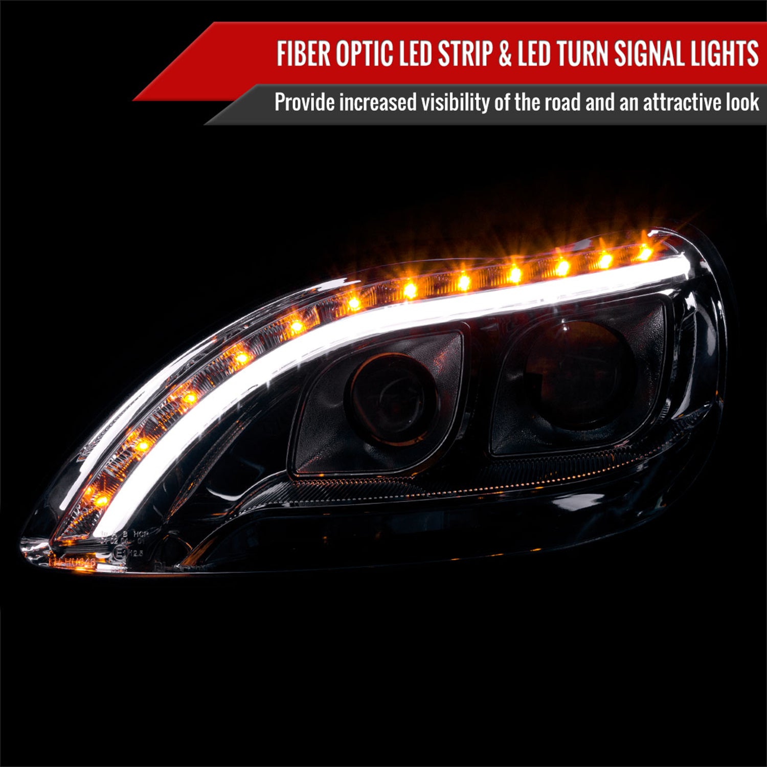 1998-2006 Mercedes Benz W220 S Class LED Headlights LED Signal Lights Chrome