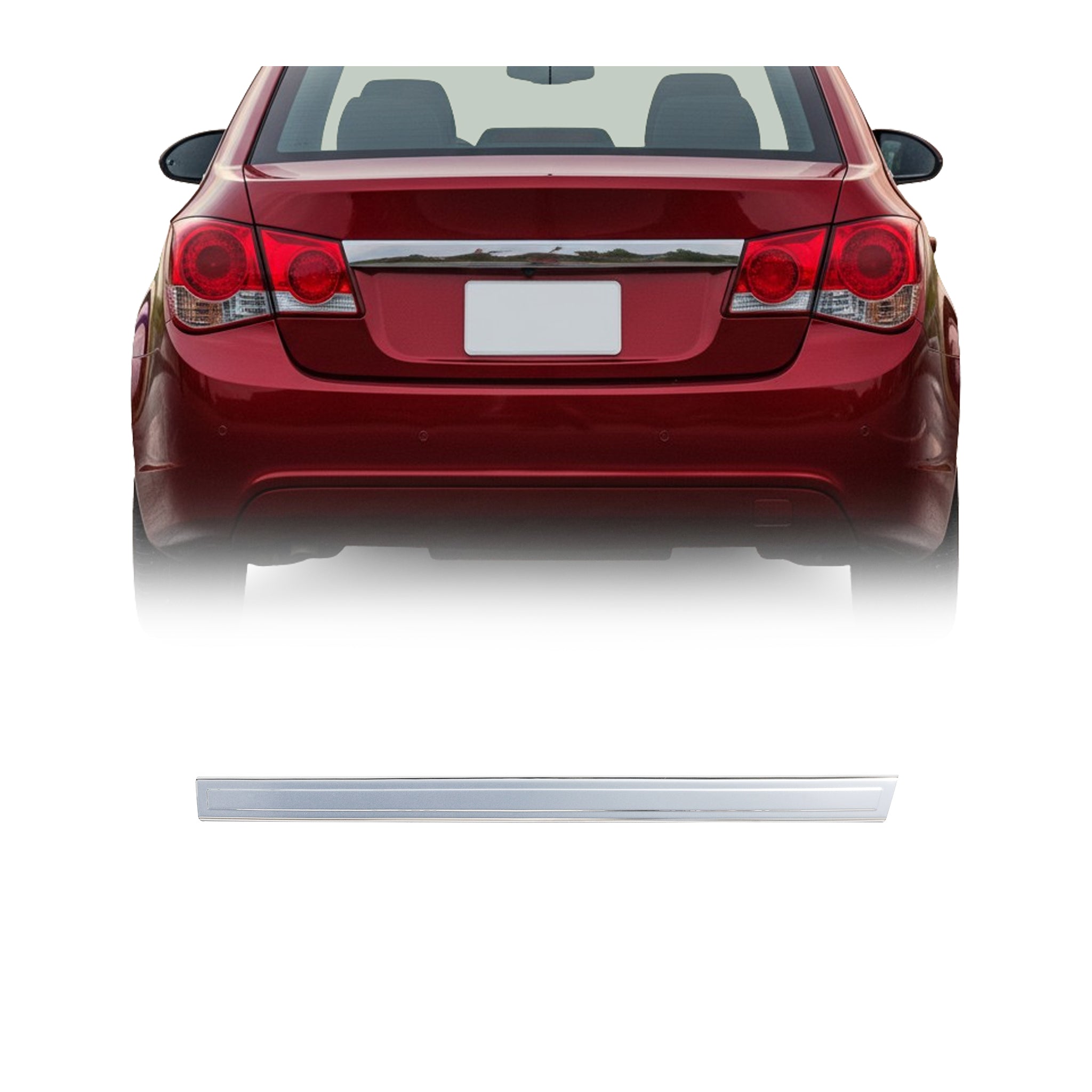 2011-2015 Chevrolet Cruze Sedan Rear Trunk Lid Molding Trim Stainless Steel