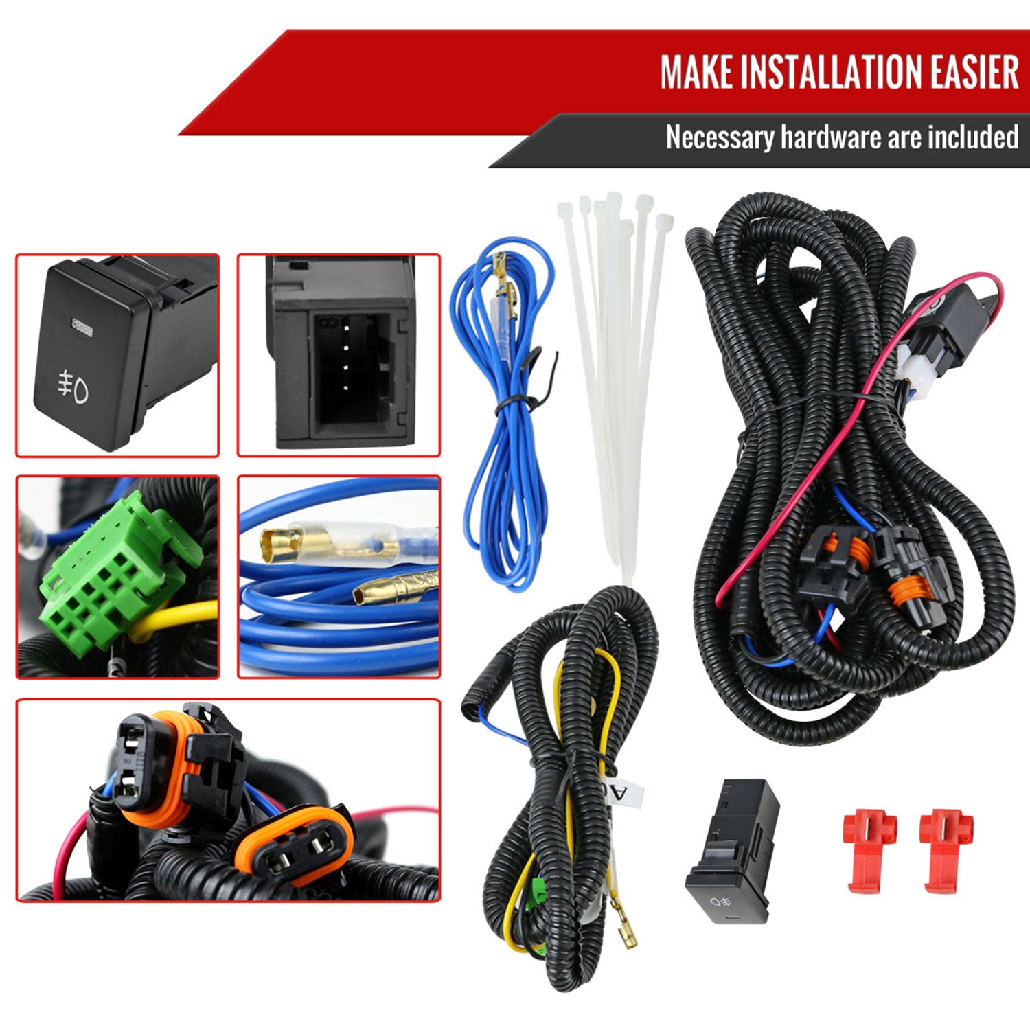 2007-2013 Toyota Tundra/Sequoia H10 Fog Lights Kit Chrome Housing/Clear Lens