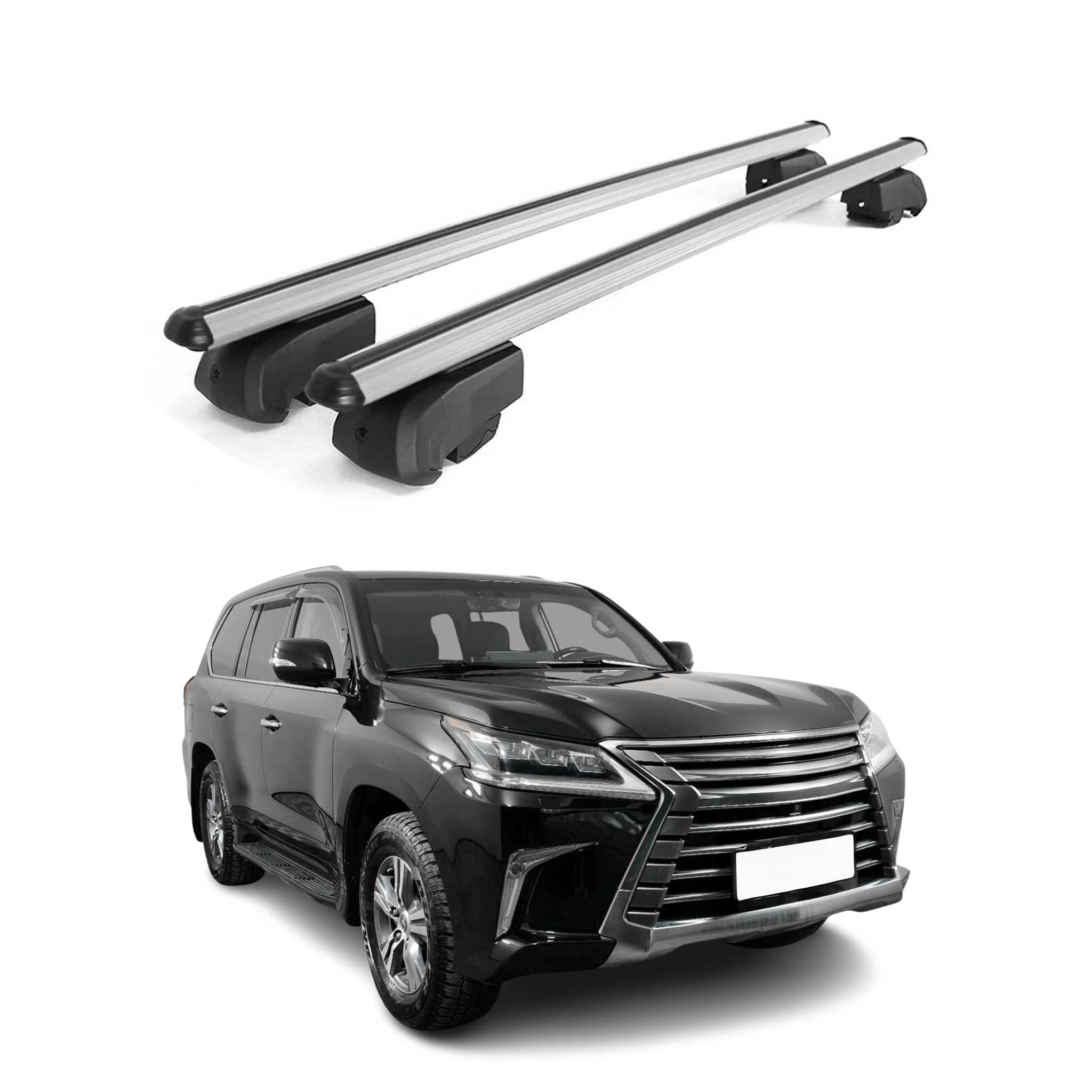2016-2021 Lexus LX 570 Roof Rack Cross Bars Silver